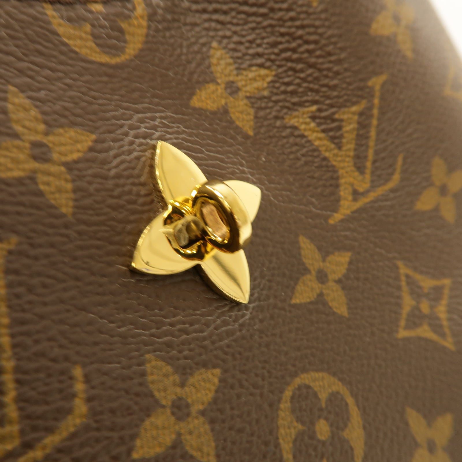 LOUIS VUITTON 【激減優惠】Monogram Flower Hobo金扣肩背袋啡色