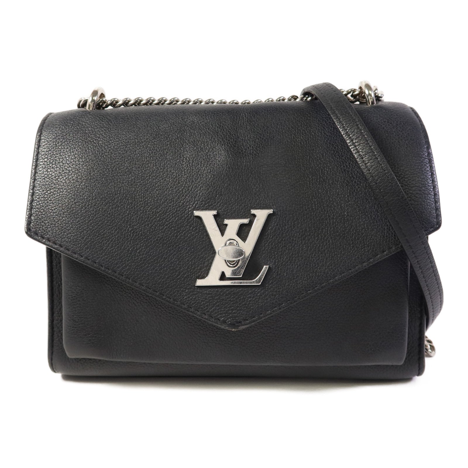 LOUIS VUITTON 【激減優惠】牛皮皮革Mylockme銀扣鏈帶肩背袋