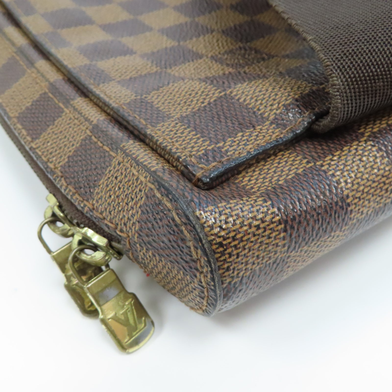 LOUIS VUITTON 【激減優惠】Damier Ebene Geronimos金扣腰包啡色