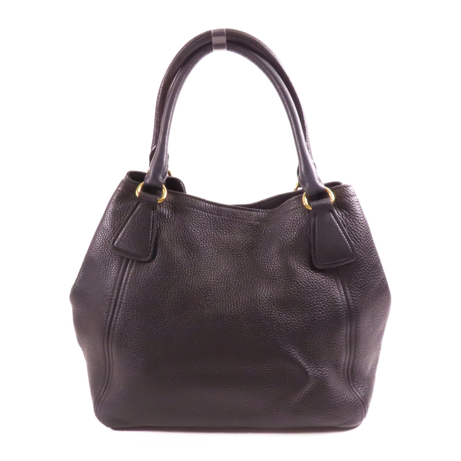 PRADA 【激減優惠】牛皮皮革Handbag/Shoulder Bag金扣肩背袋/手挽袋