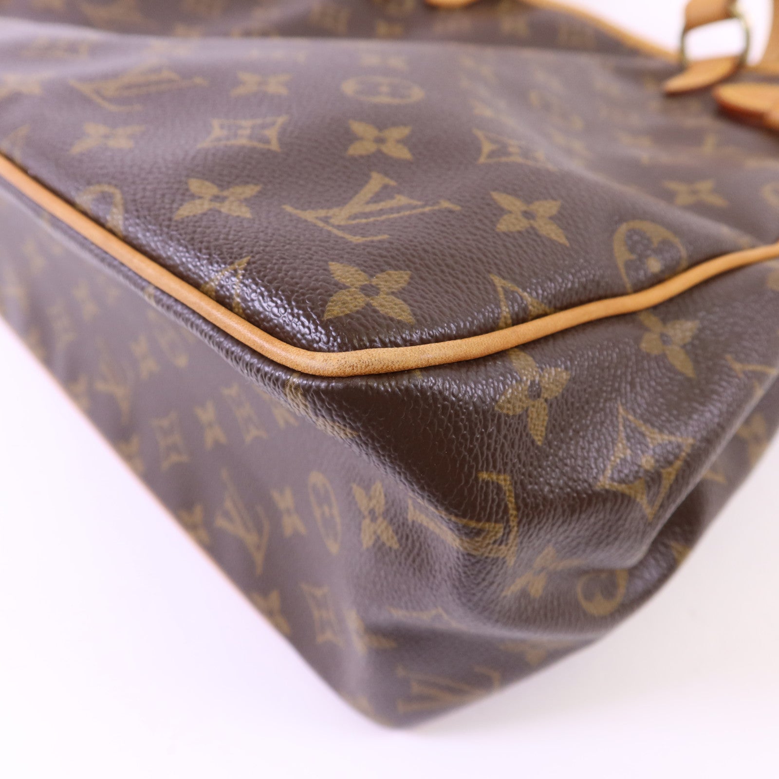 LOUIS VUITTON 【激減優惠】Monogram Batignolles金扣手挽袋棕色