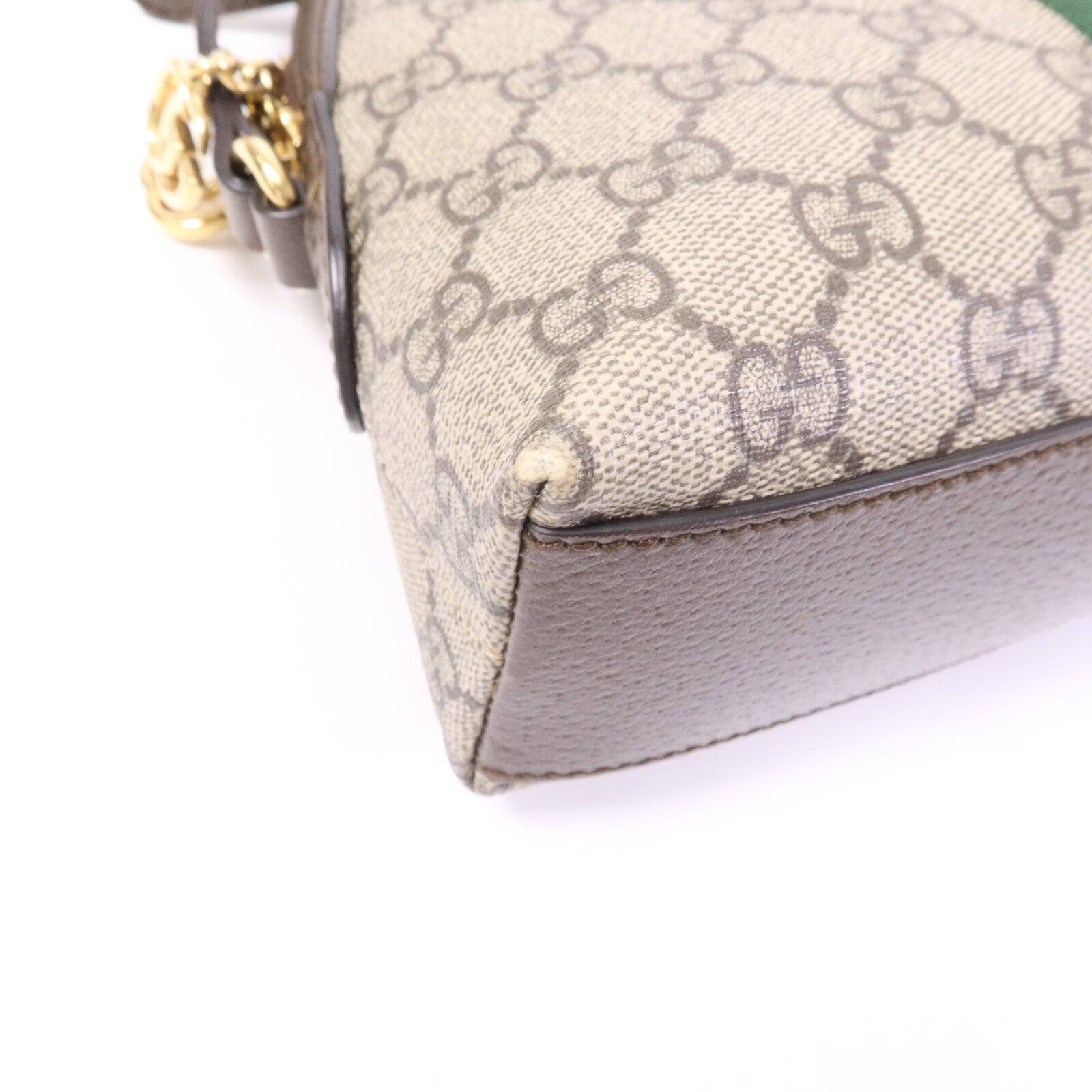 GUCCI 塗層帆布GG Ophidia金扣肩背袋