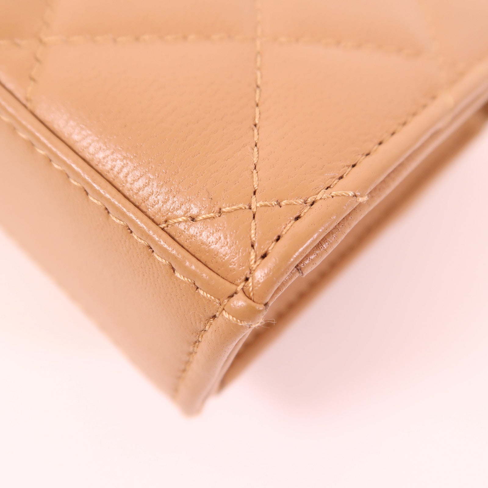 CHANEL CC GHW Mini Flap Bag With Handle 2 Way Bag AP2682 Leather Brown