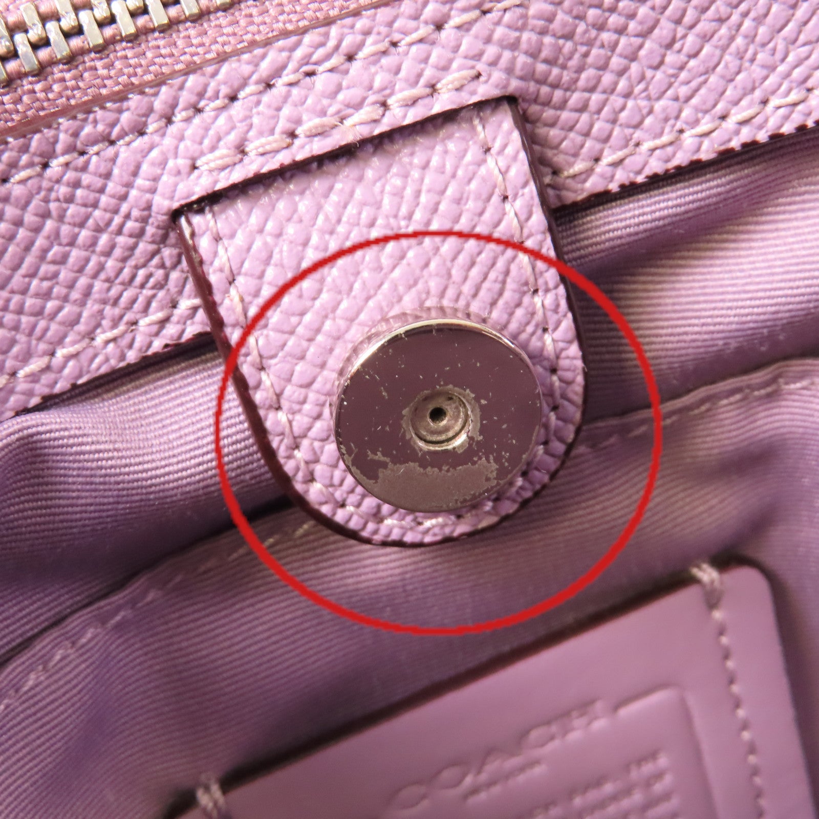 COACH 【激減優惠】牛皮皮革2Way Shoulder Bag手挽肩背兩用袋淺紫色