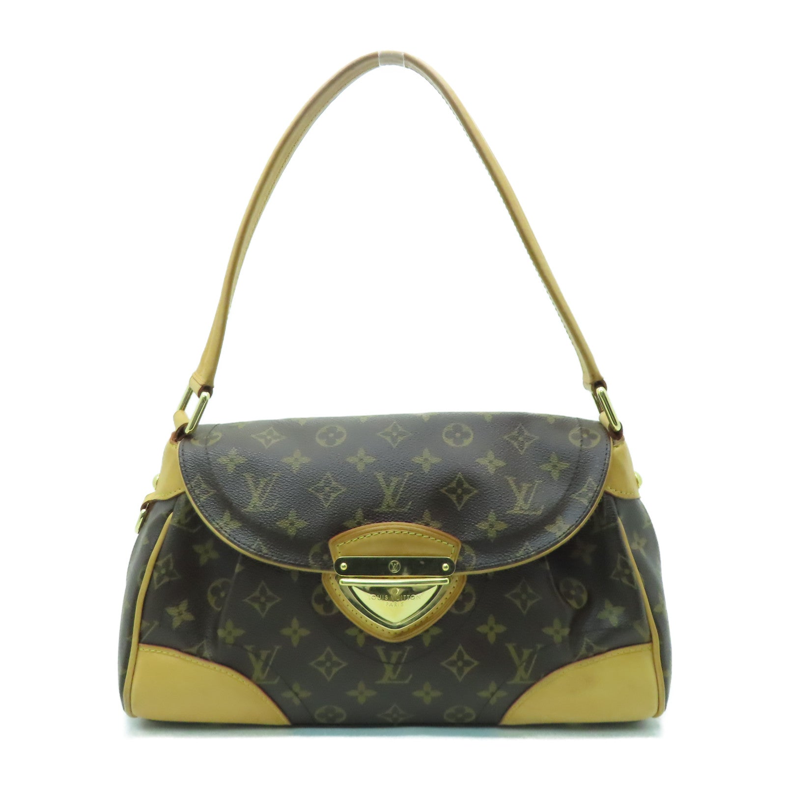 LOUIS VUITTON 【激減優惠】Monogram Beverly MM金扣肩背袋啡色