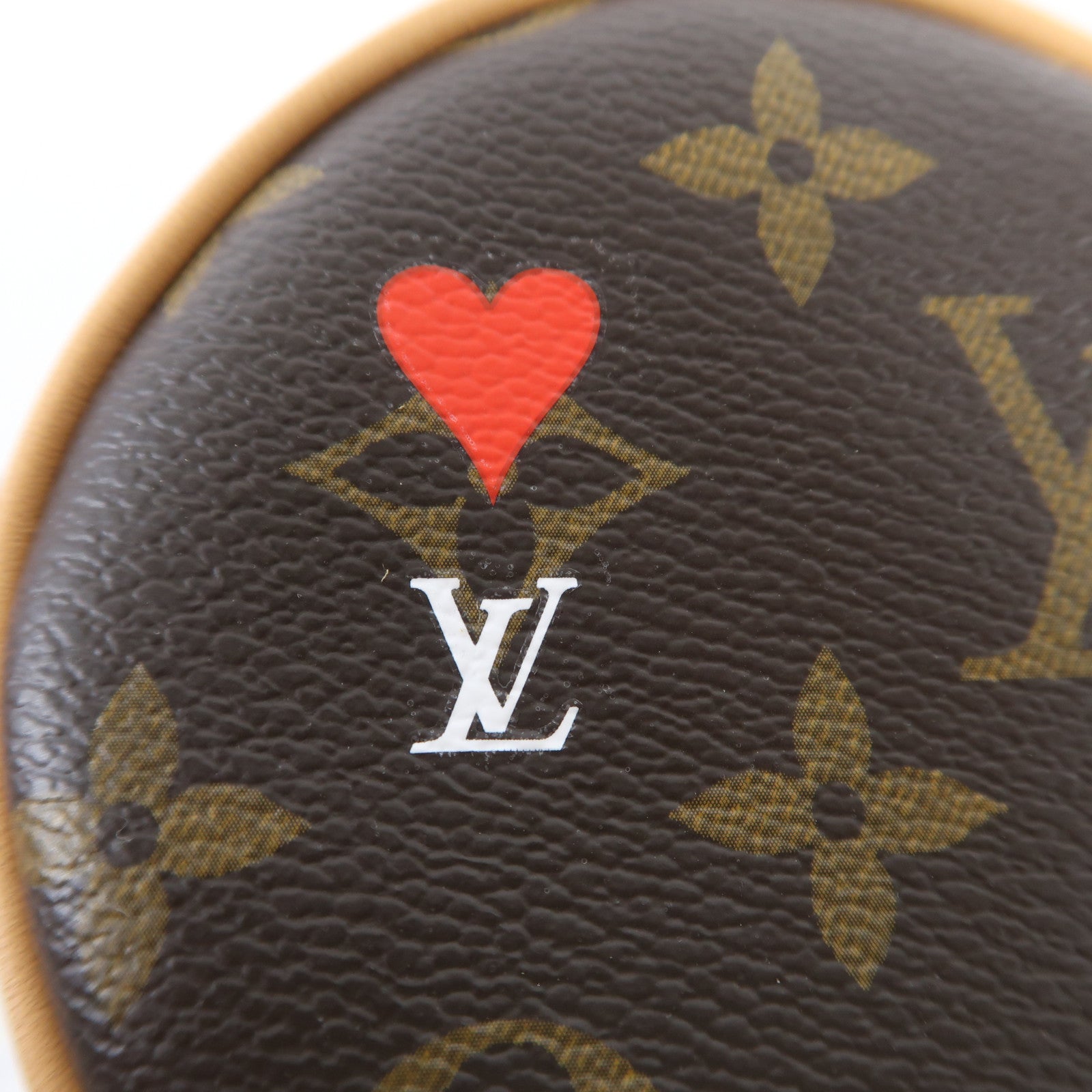 LOUIS VUITTON Monogram Game On Coeur金扣肩背袋棕色