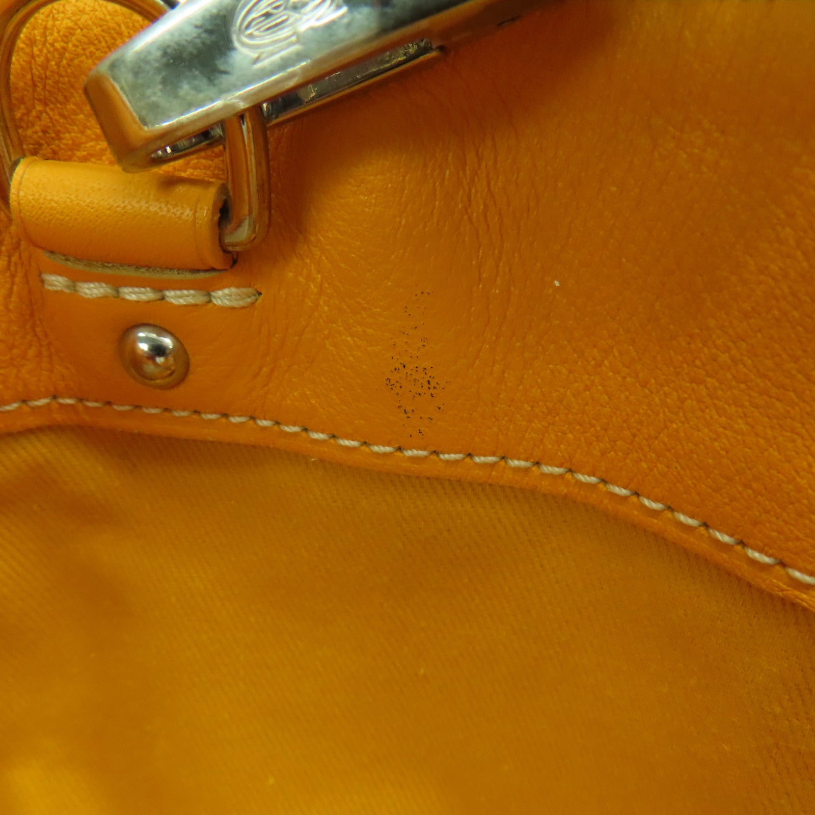 GOYARD 【清倉大減價】塗層帆布 Goyardine Voltaire Smile Tote銀扣手挽袋黃色