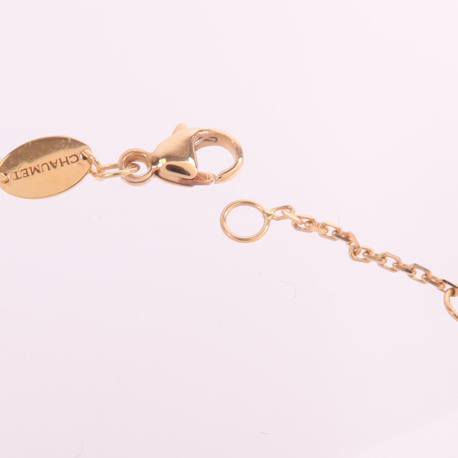 Chaumet 18K玫瑰金Jeux De Liens Harmony鑽石/縞瑪瑙項鍊