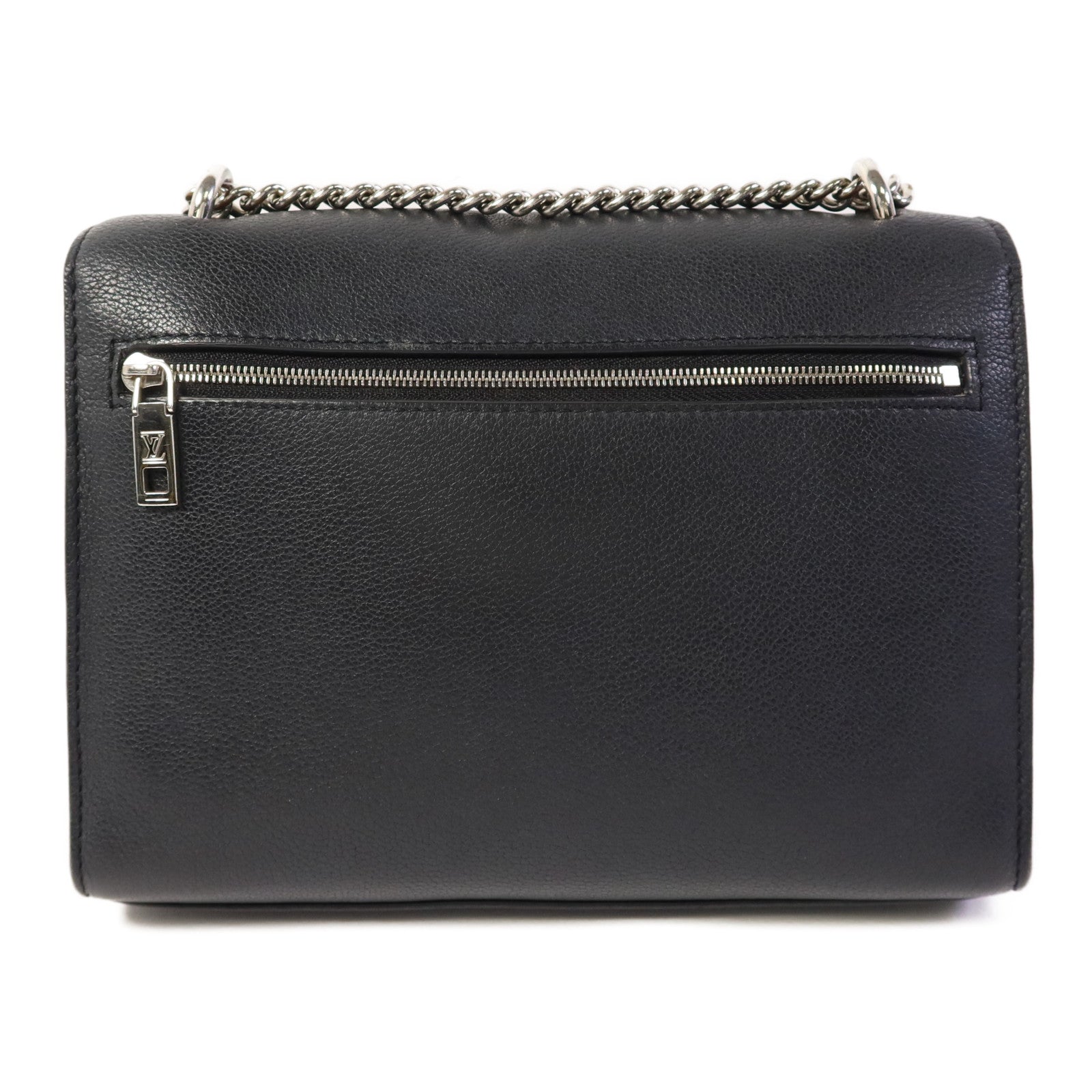 LOUIS VUITTON 牛皮皮革Mylockme銀扣鏈帶肩背袋