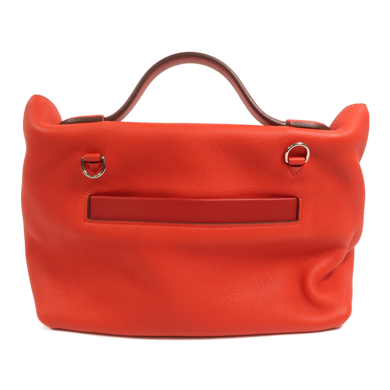 HERMES Togo/Swift皮革24/24 29cm手挽肩背兩用袋Rouge De Coeur