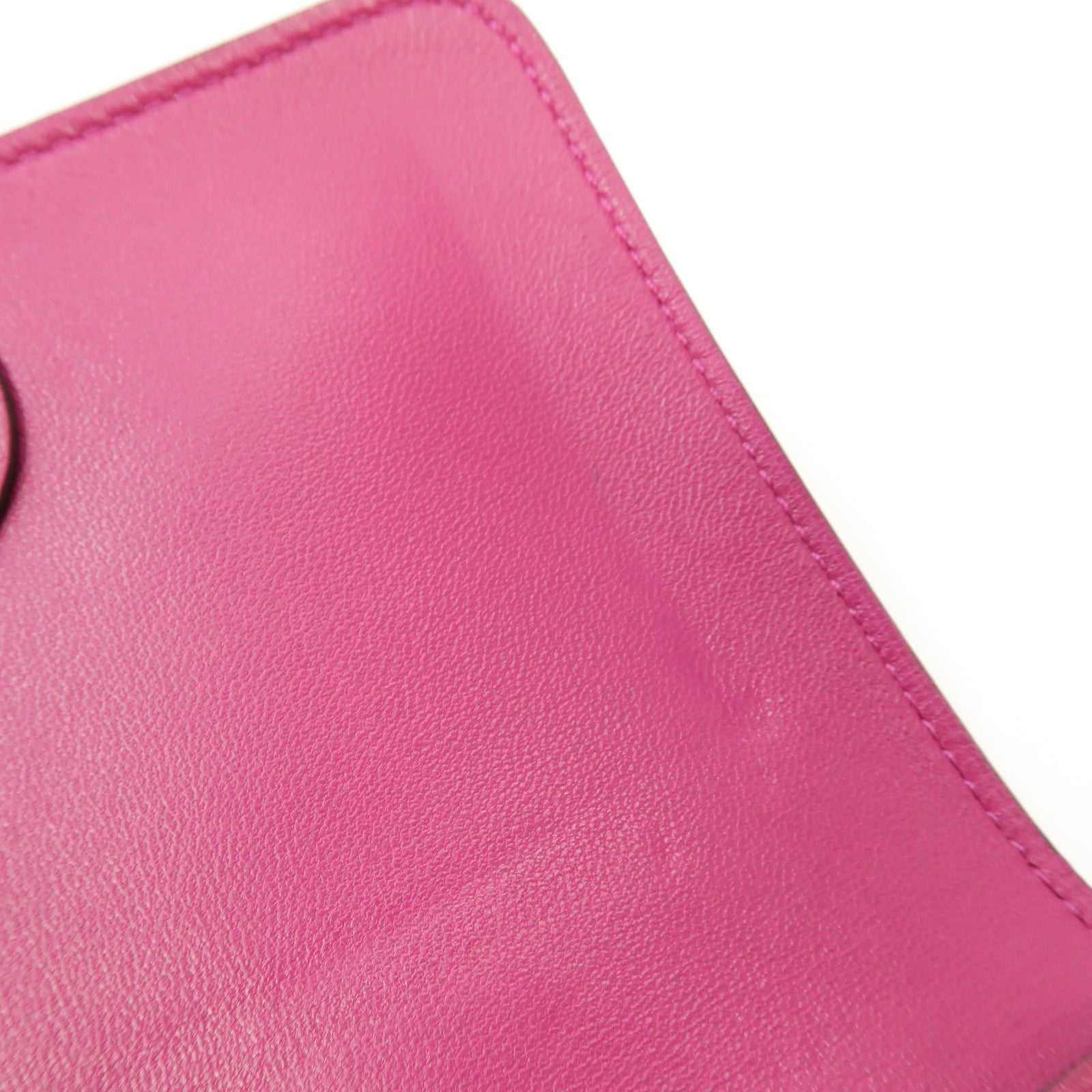 HERMES 【激減優惠】Evercolor皮革Dogon Card Case銀扣卡片套Rose Pourpre紫色