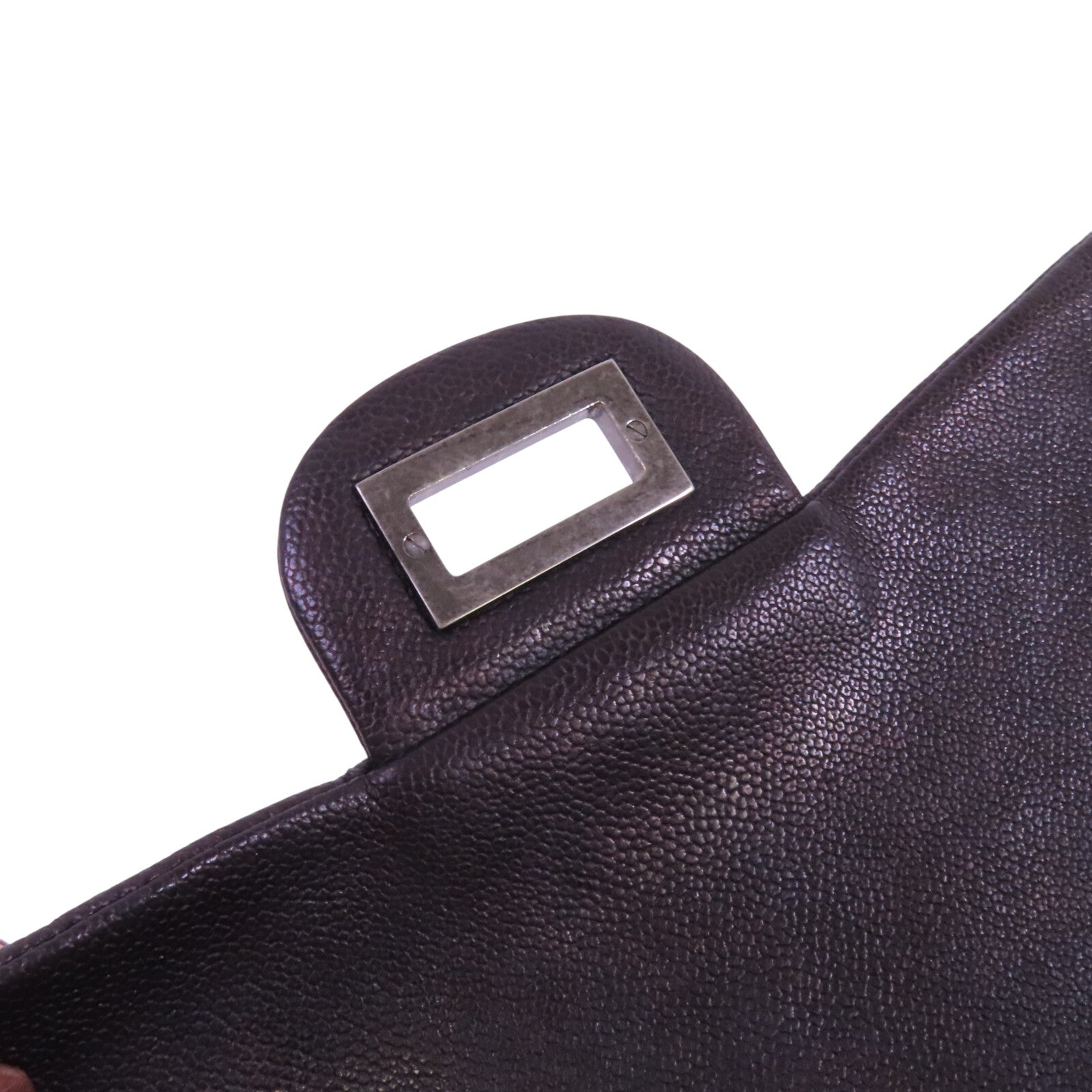 CHANEL 牛皮皮革Chain Shoulder Bag銀扣鏈帶肩背袋