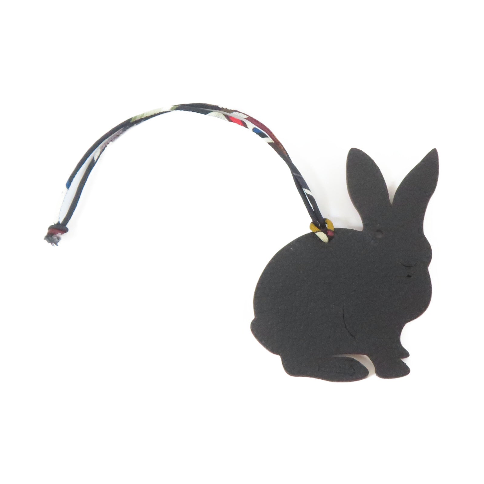 HERMES Epsom皮革Charm Rabbie 小飾物粉紅色