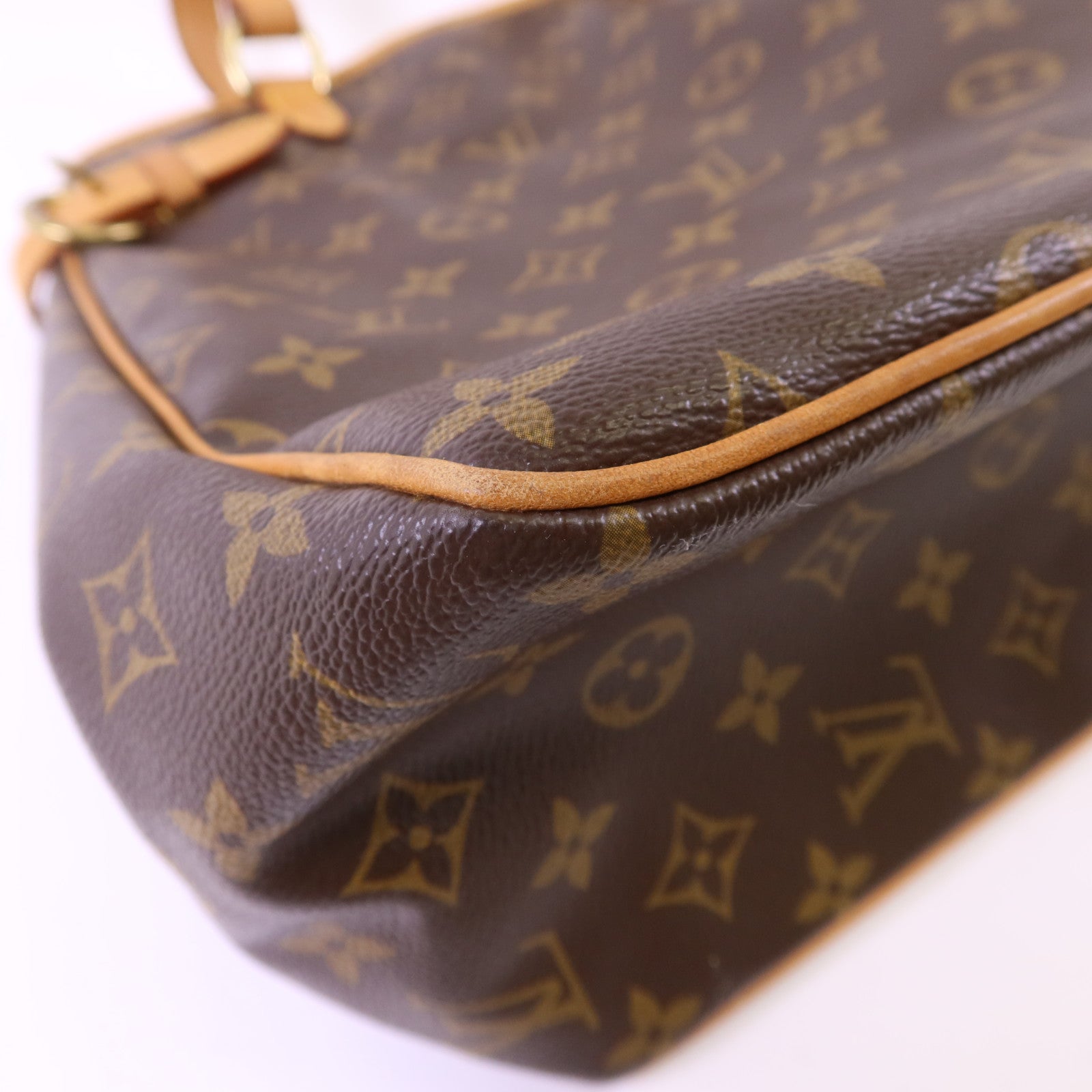 LOUIS VUITTON 【激減優惠】Monogram Batignolles金扣手挽袋棕色