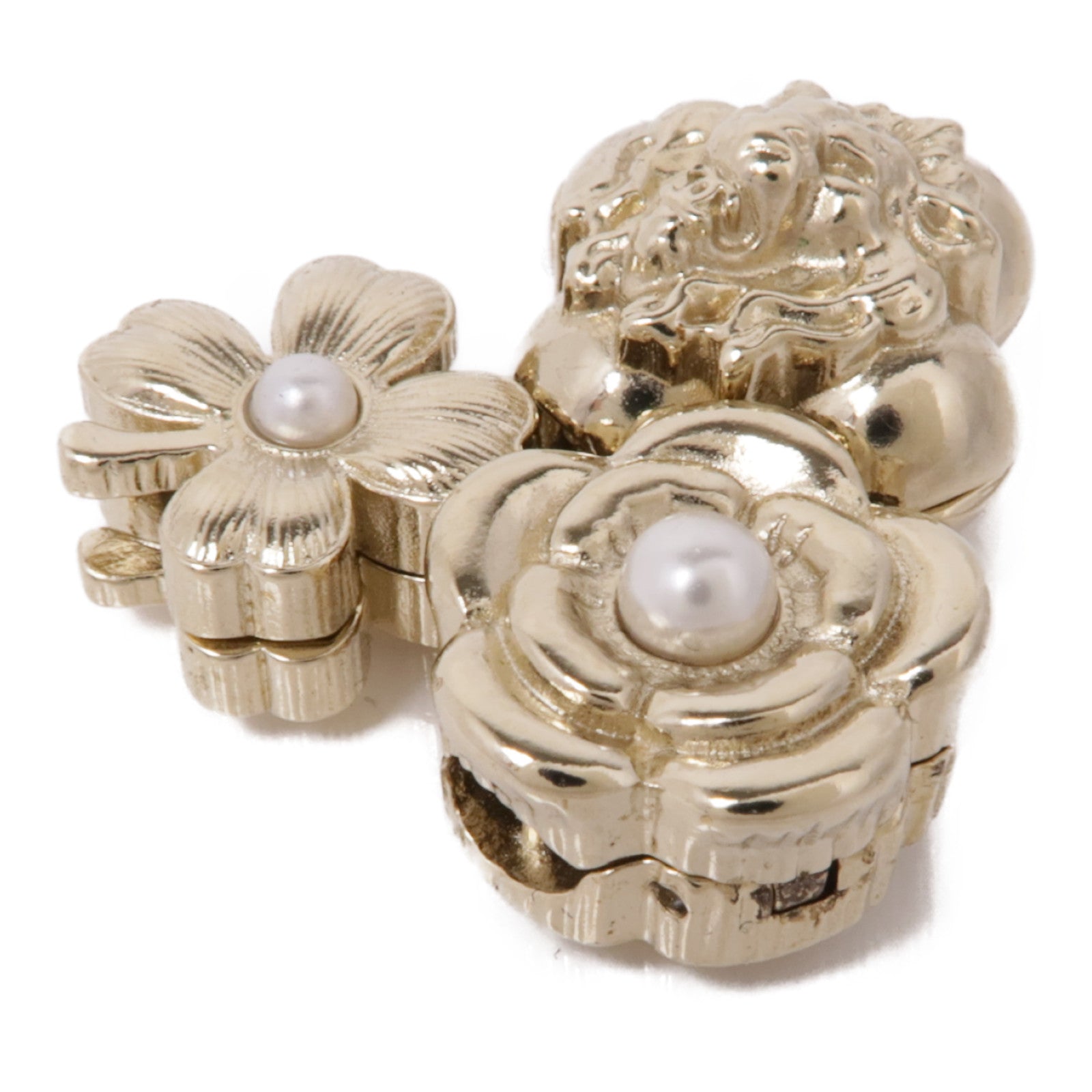 CHANEL 金屬Hair Clip髮夾金色