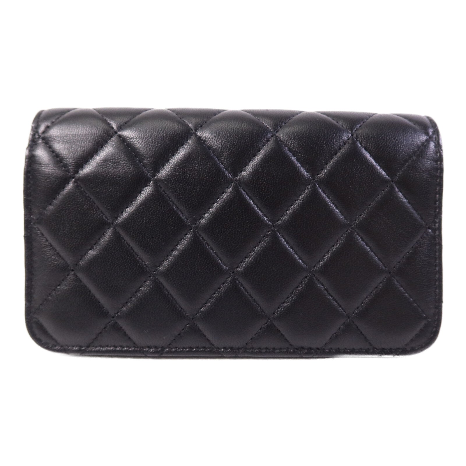 CHANEL 【激減優惠】羊皮皮革WOC Wallet On Chain金扣鏈帶肩背袋