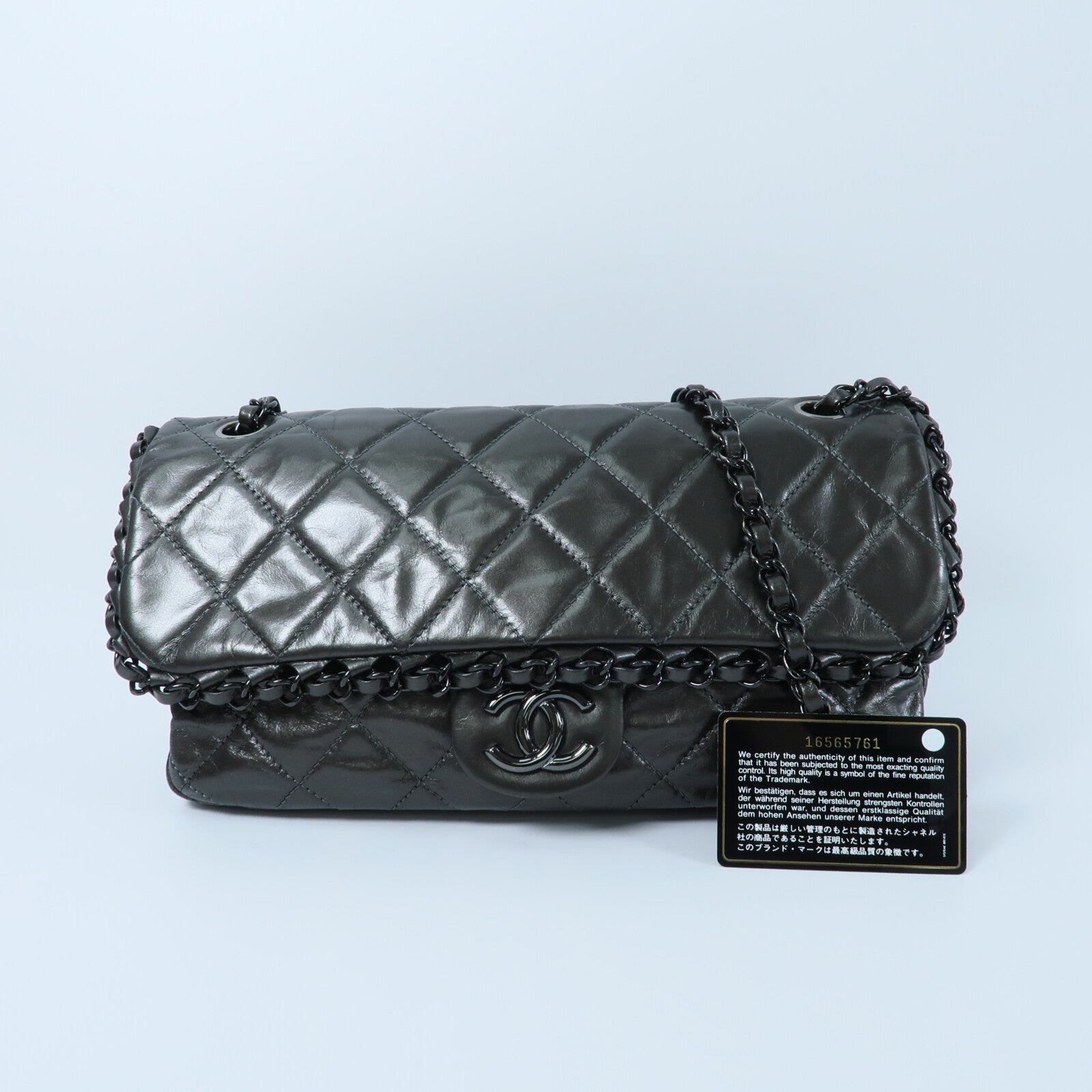 CHANEL 牛皮皮革Shoulder Bag鏈帶肩背袋