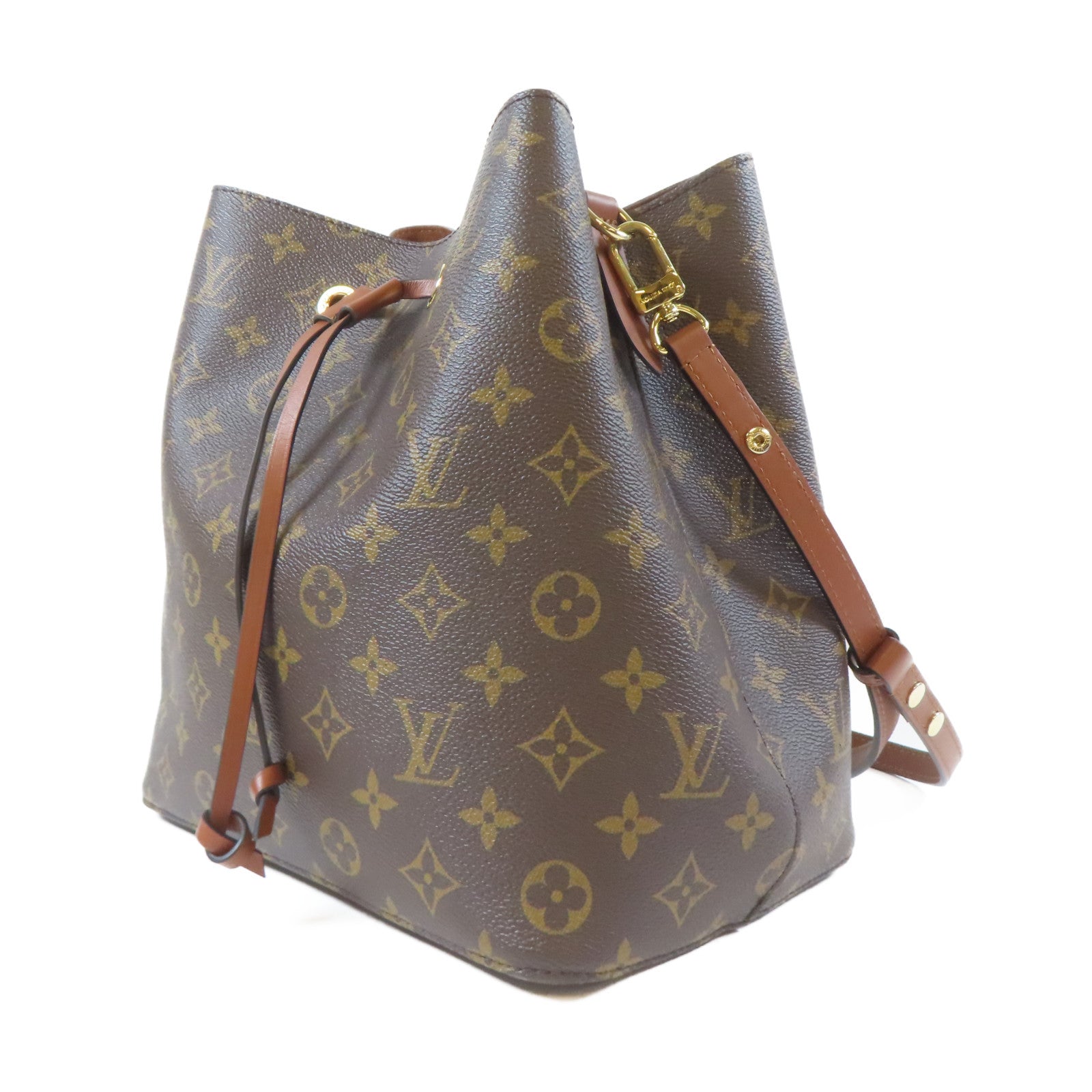 LOUIS VUITTON Monogram Neo Noe MM金扣肩背袋啡色