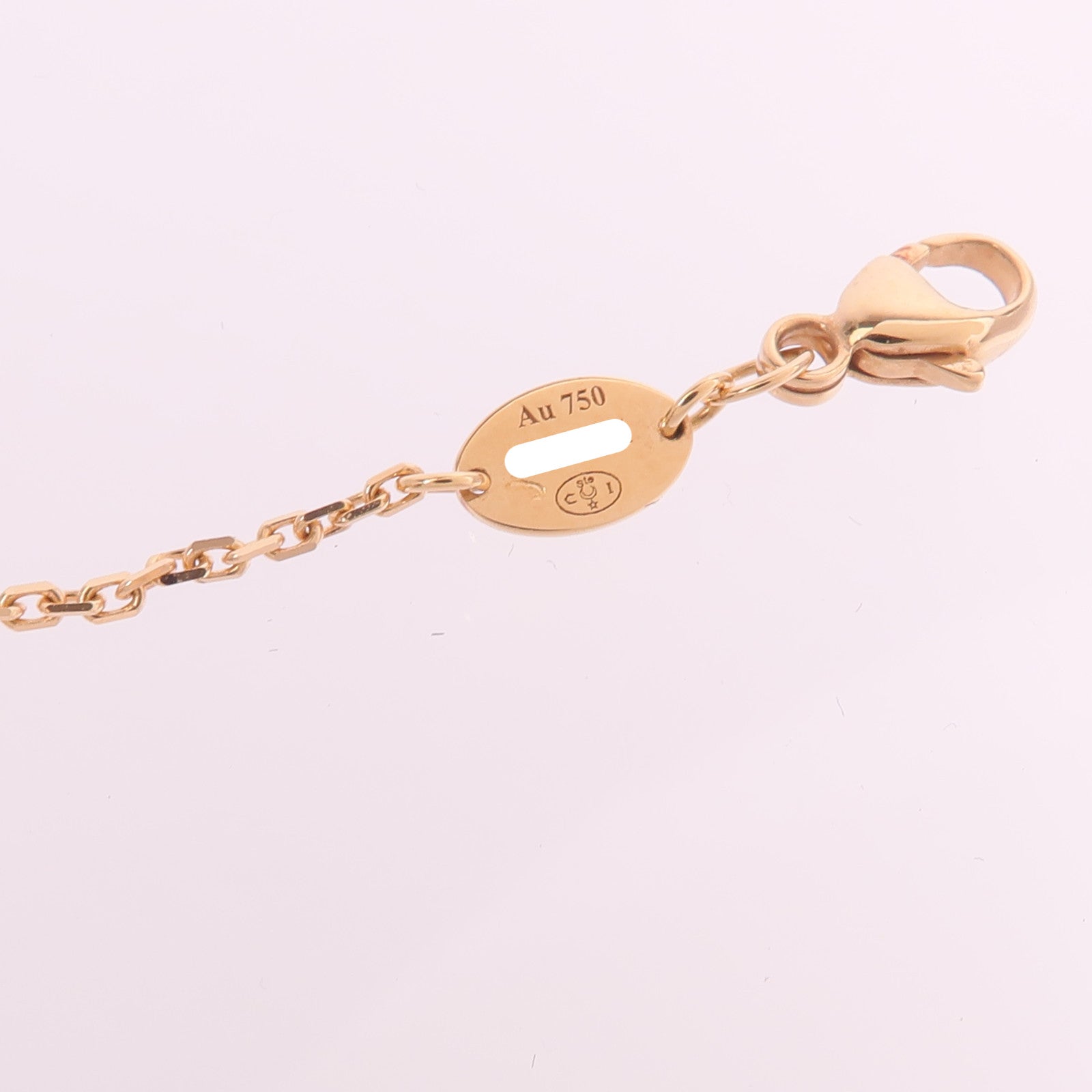 Chaumet 18K玫瑰金Jeux De Liens Harmony鑽石/縞瑪瑙項鍊
