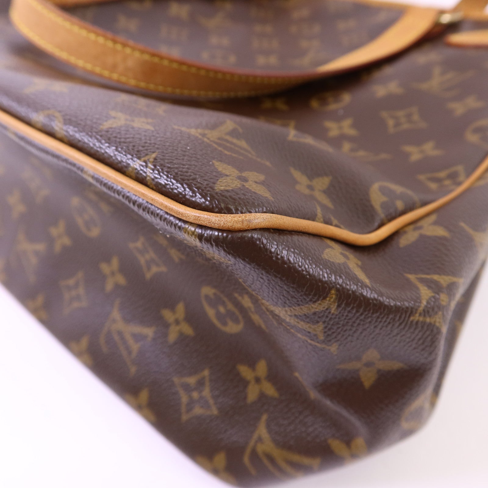LOUIS VUITTON 【激減優惠】Monogram Batignolles金扣手挽袋棕色