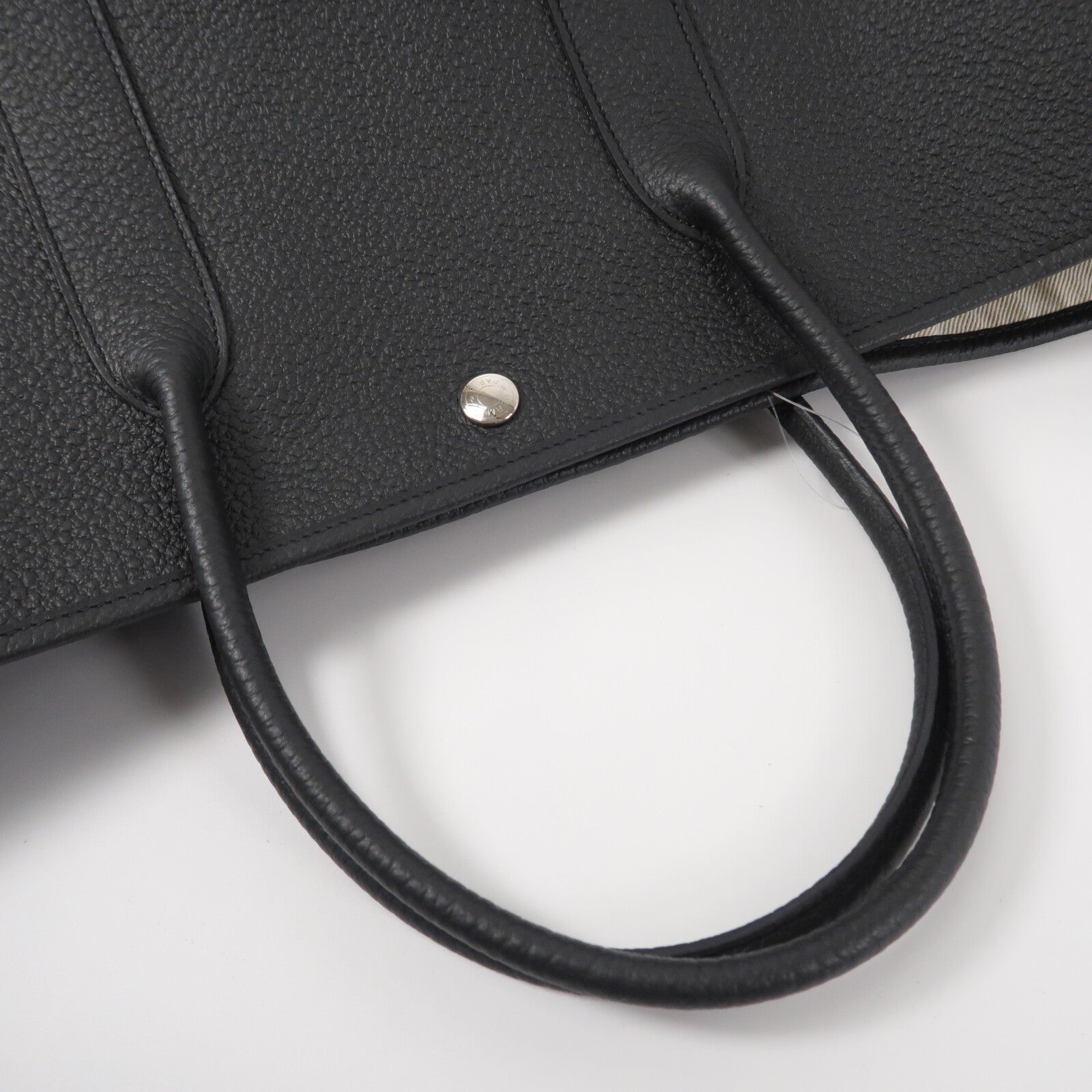 HERMES Country皮革Garden Party PM手挽袋Noir