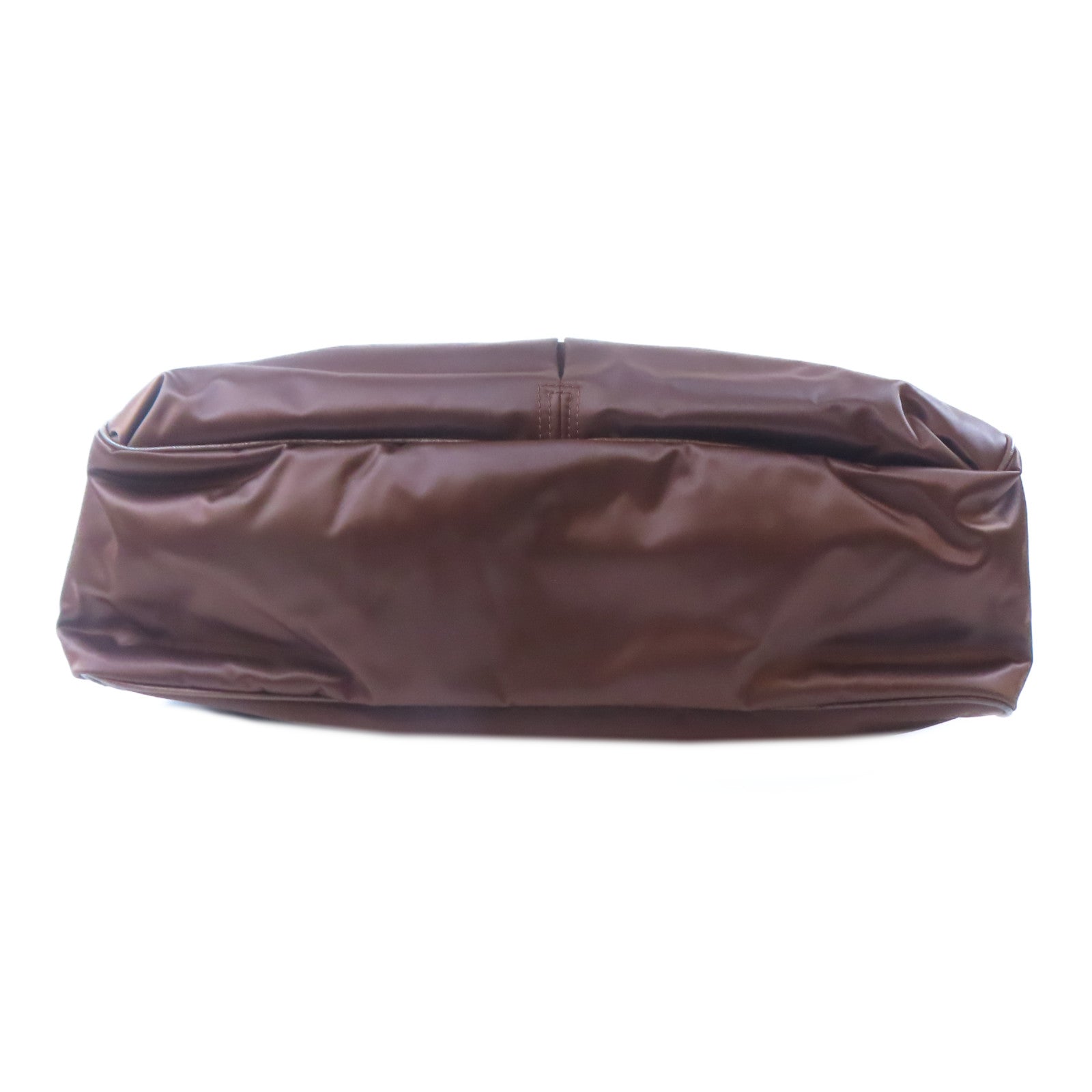 SELECTION 【激減優惠】鴕鳥皮革/尼龍Kwanpen Shoulder Bag銀扣肩背袋棕色