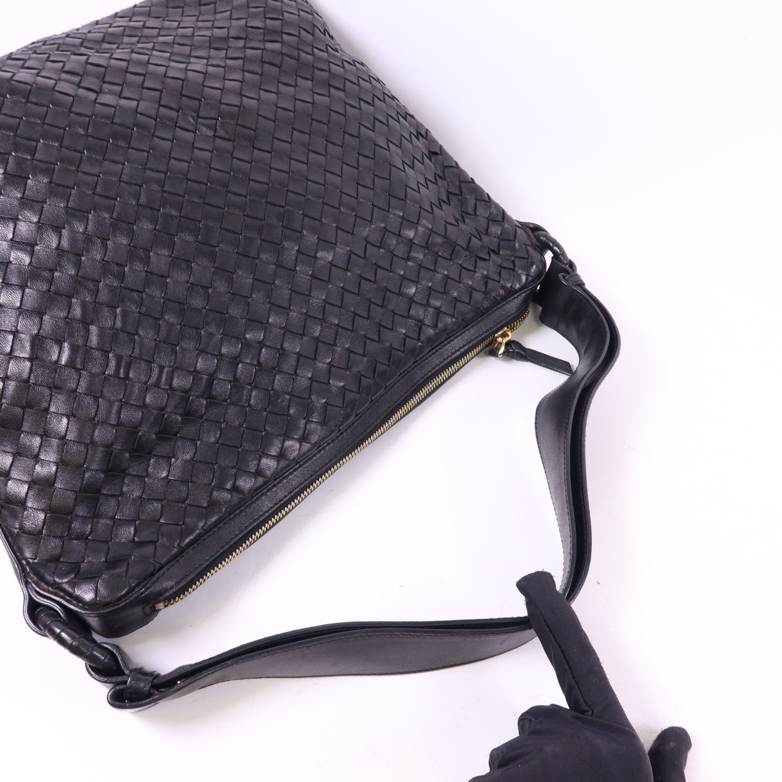 BOTTEGA VENETA 羊皮皮革Shoulder Bag金扣肩背袋