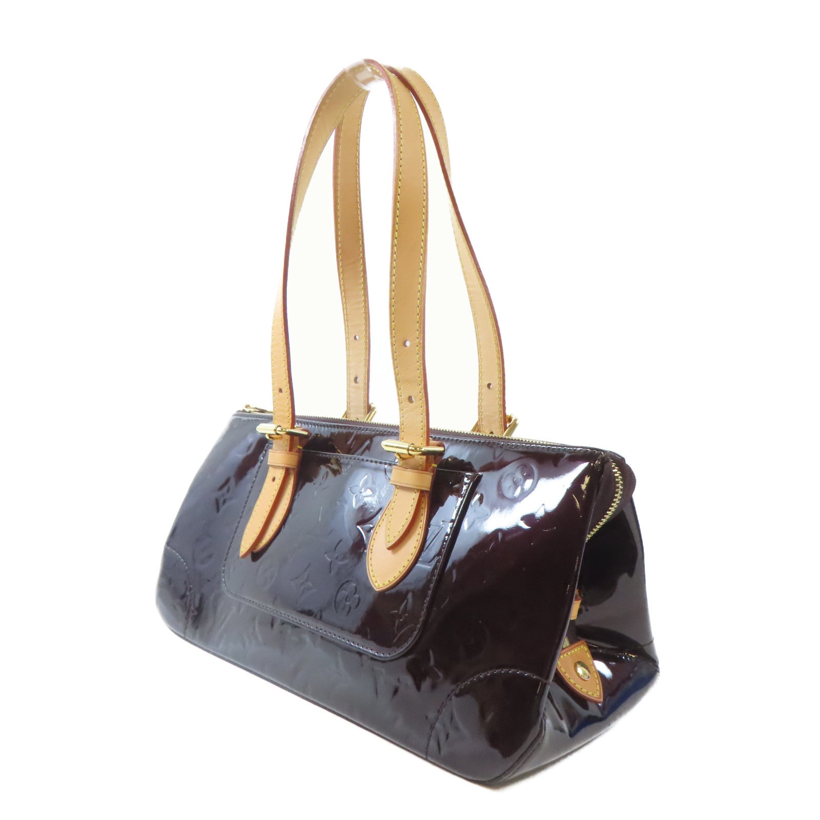 LOUIS VUITTON Vernis Rosewood Avenue金扣肩背袋紅色