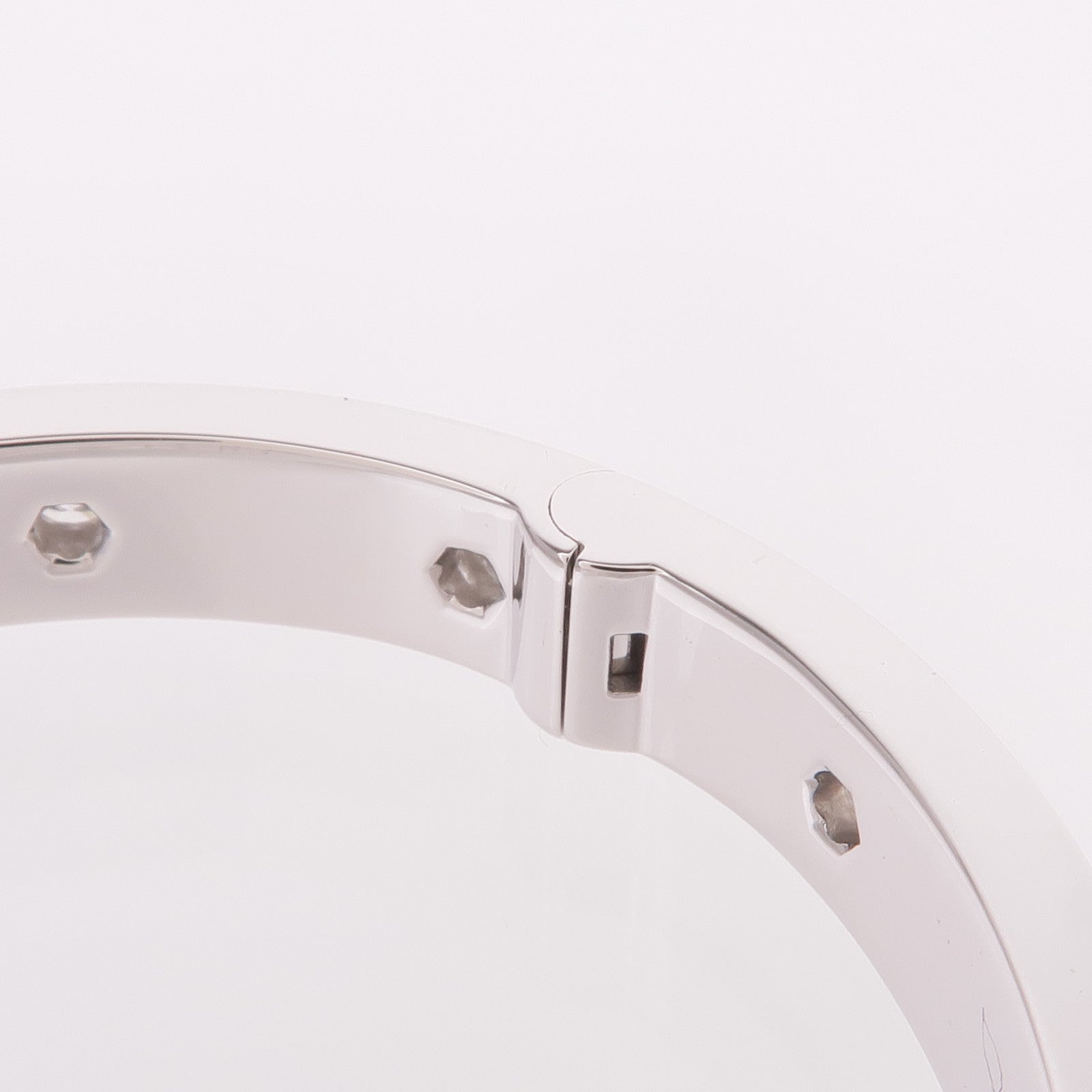 CARTIER 18K白金Love Bracelet Full Diamonds鑽石手鐲Cartier#16