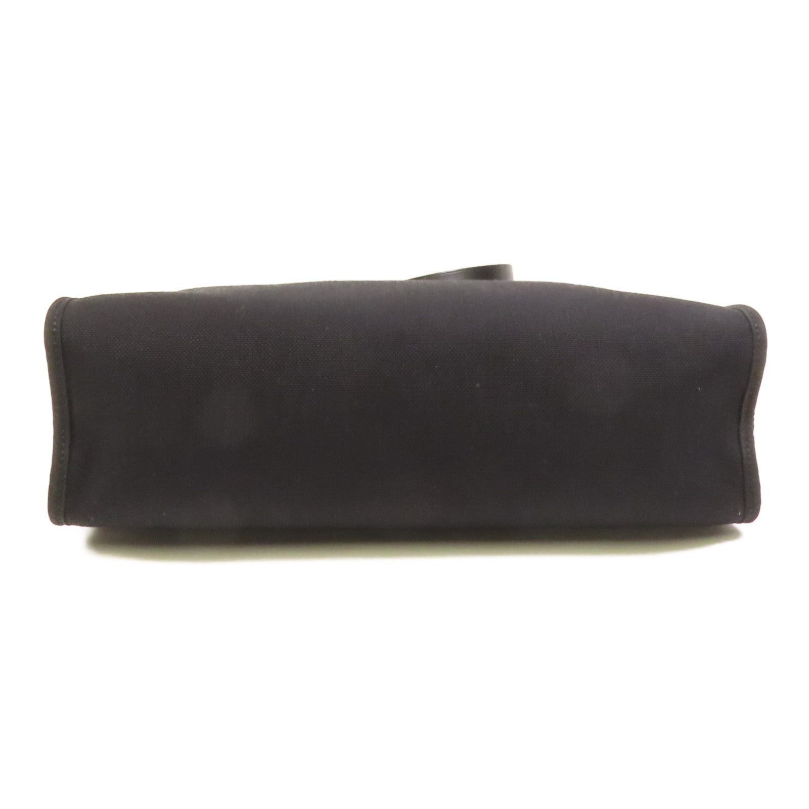 HERMES 帆布Herbag PM銀扣手挽肩背兩用袋Noir