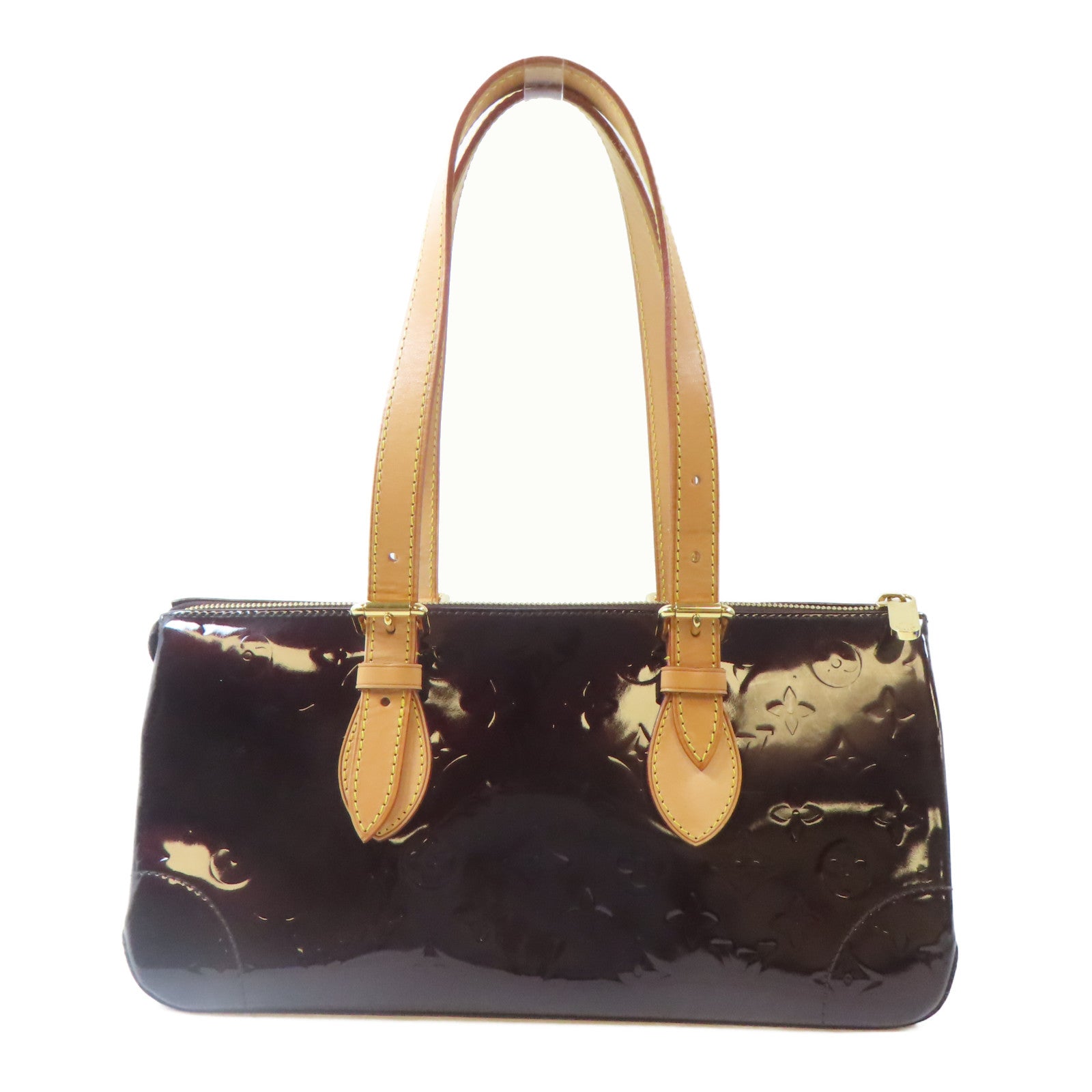 LOUIS VUITTON Vernis Rosewood Avenue金扣肩背袋紅色