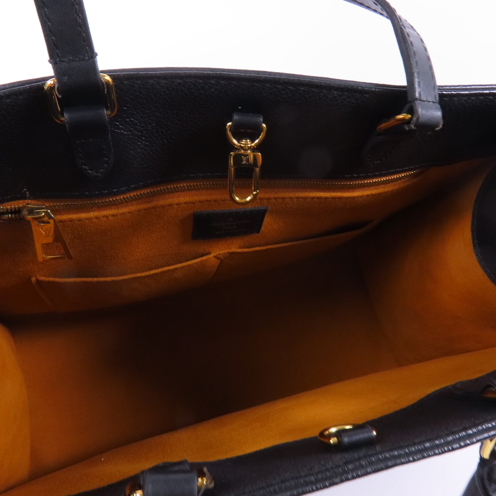 LOUIS VUITTON Monogram Empreinte On The Go MM金扣手挽肩背兩用袋