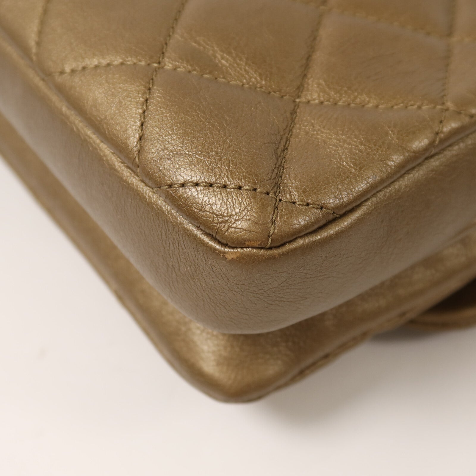 CHANEL 牛皮皮革Chain Shoulder金扣鏈帶肩背袋