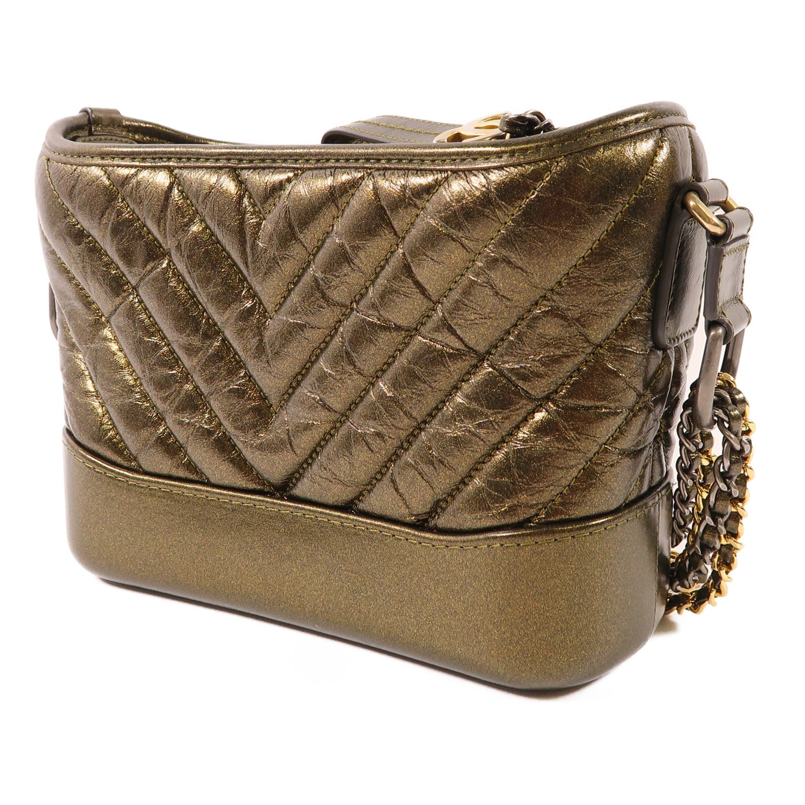 CHANEL 牛皮皮革Gabrielle Small鏈帶肩背袋