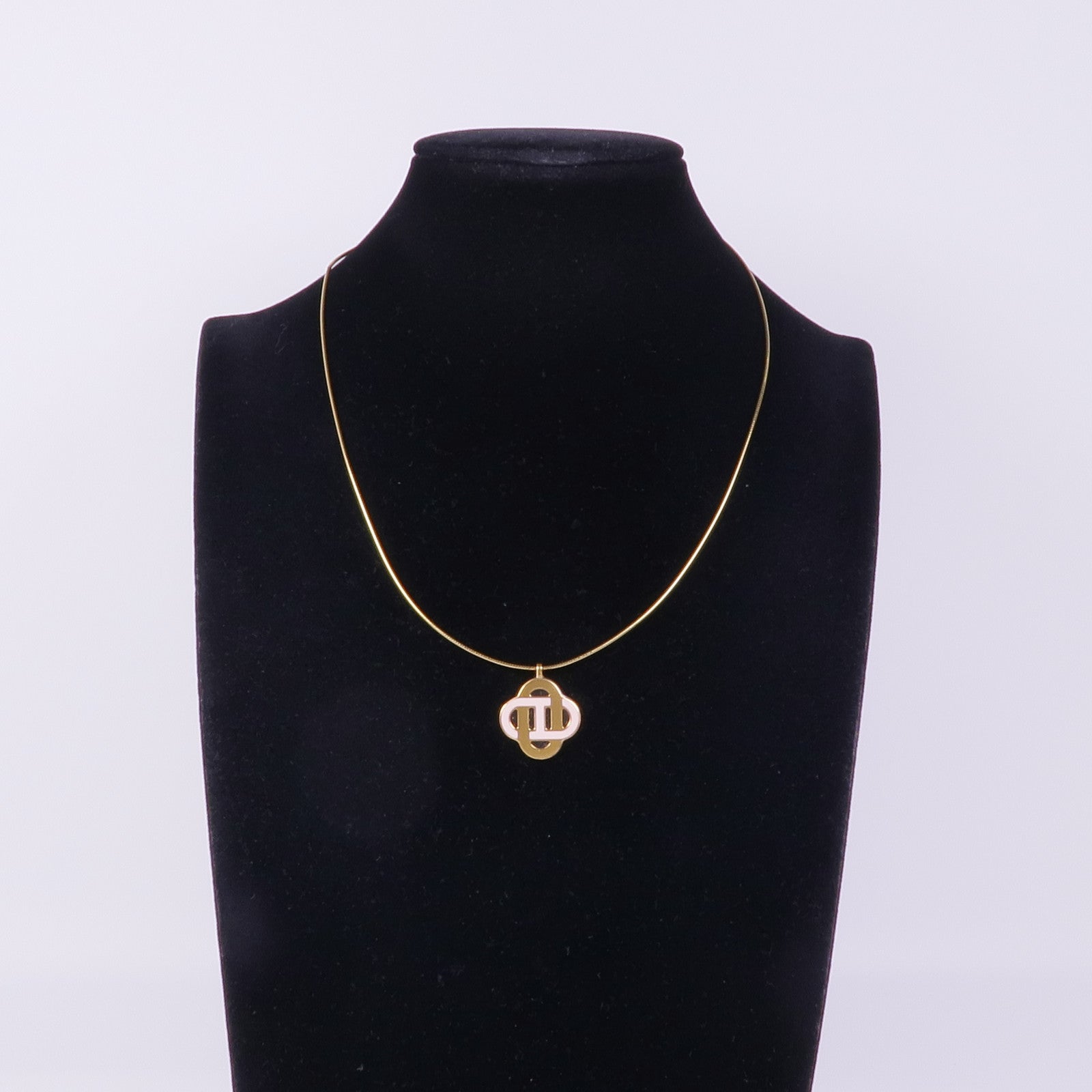 HERMES 【激減優惠】金屬Necklace項鍊藍色/金色