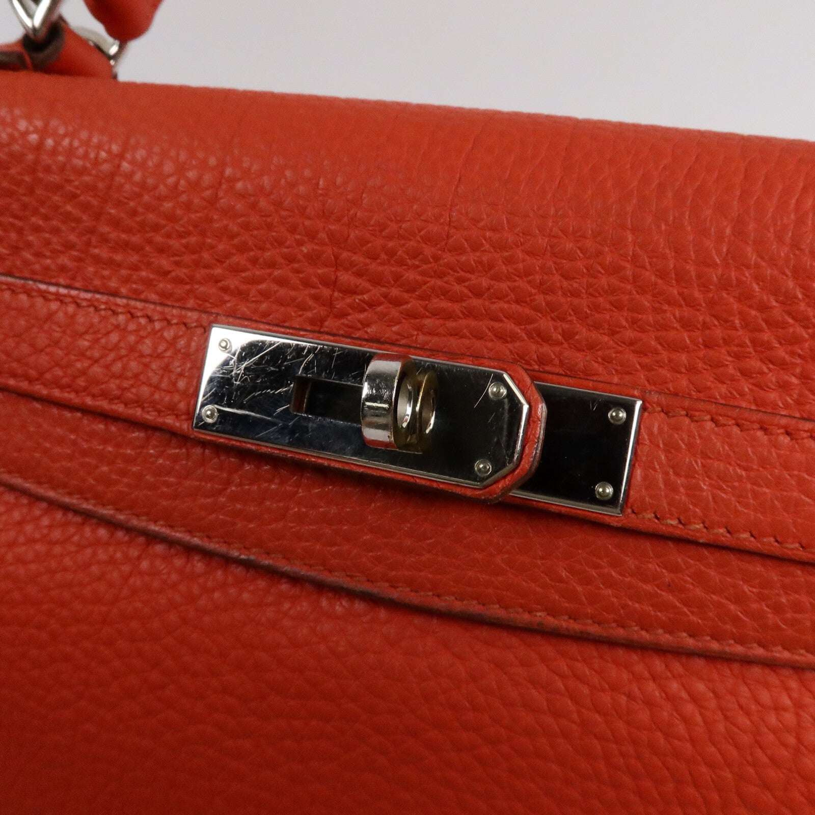 HERMES Togo皮革Kelly 28手挽肩背兩用袋Capucine