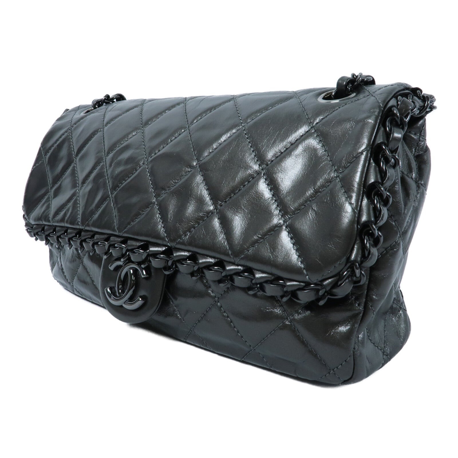 CHANEL 牛皮皮革Shoulder Bag鏈帶肩背袋