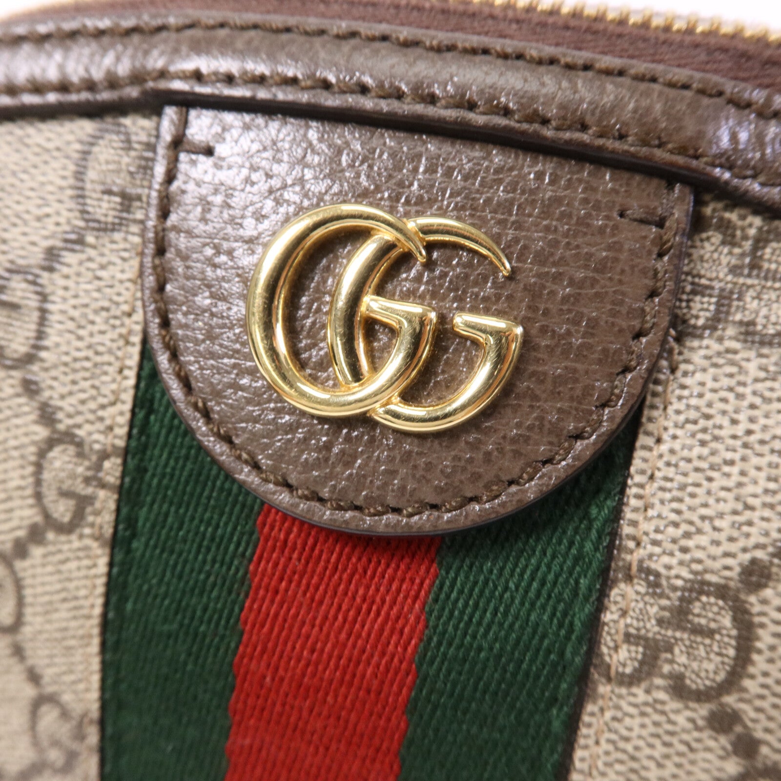 GUCCI 塗層帆布GG Ophidia金扣肩背袋