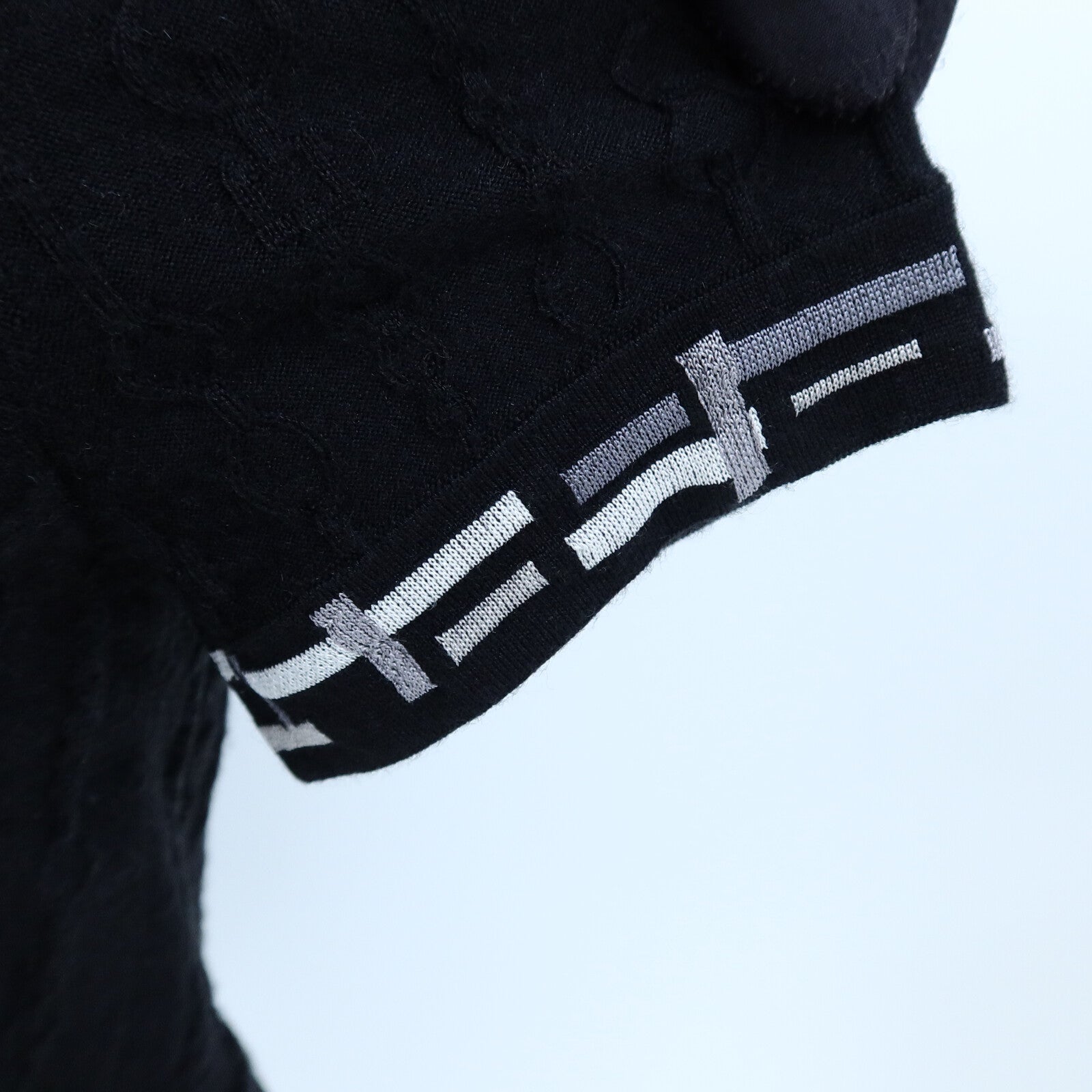 HERMES Cashmere/Silk Knit Short-Sleeve Top針織
