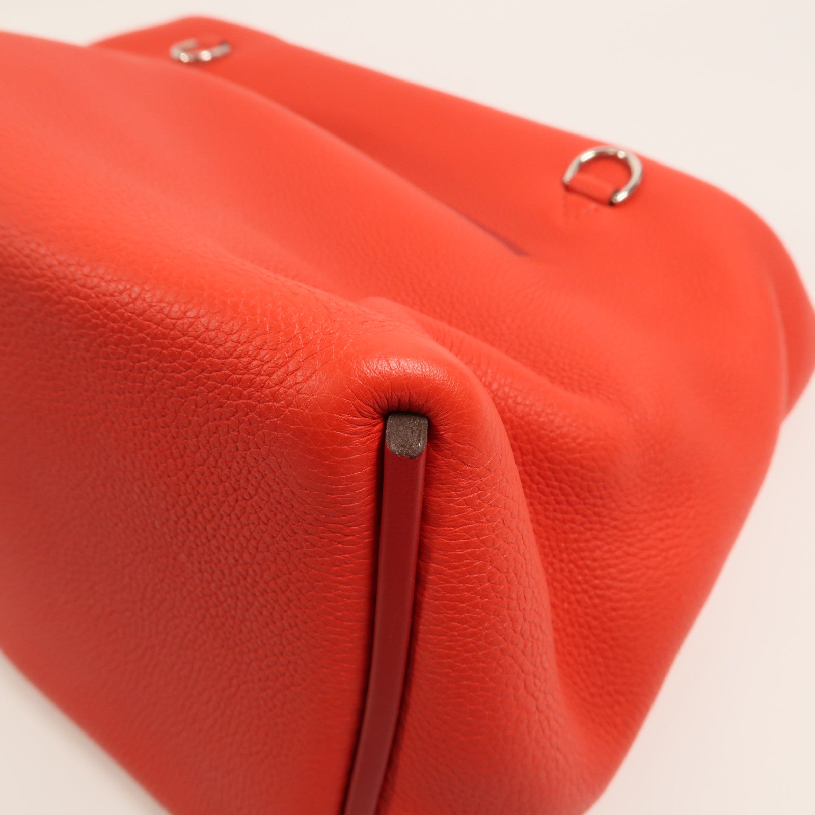 HERMES Togo/Swift皮革24/24 29cm手挽肩背兩用袋Rouge De Coeur