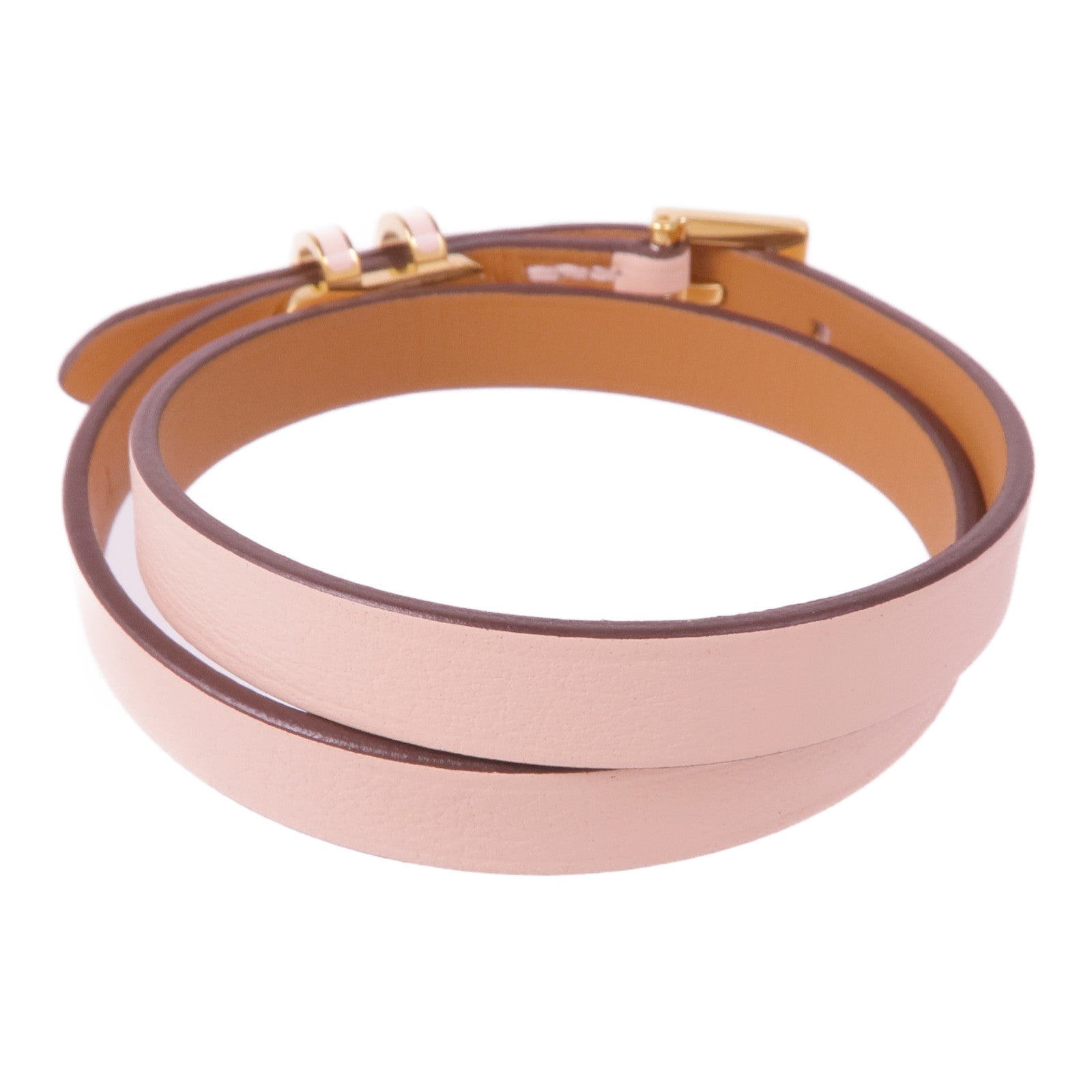 HERMES Swift皮革Pop H Double Tour金扣手帶Rose Eglantine