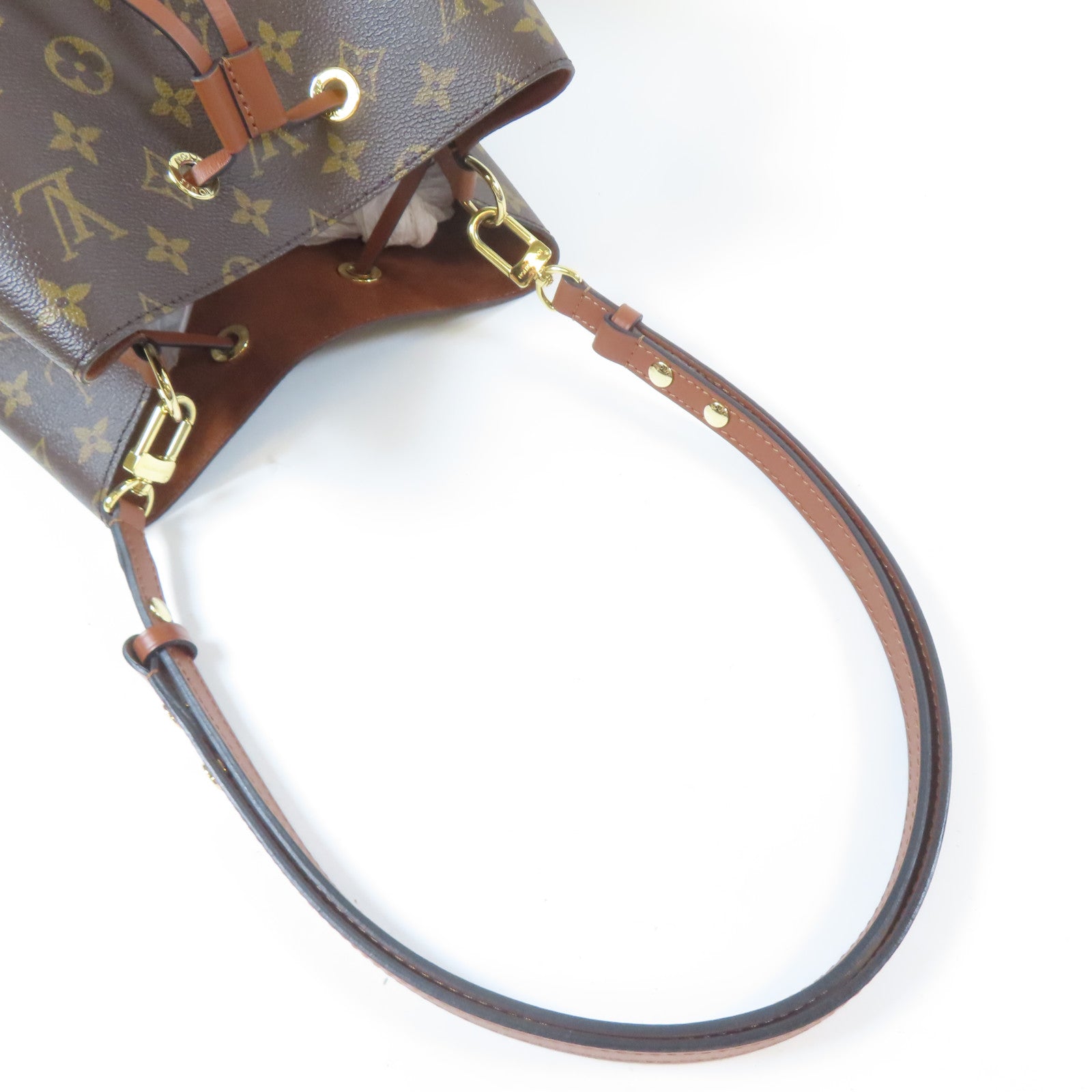 LOUIS VUITTON Monogram Neo Noe MM金扣肩背袋啡色