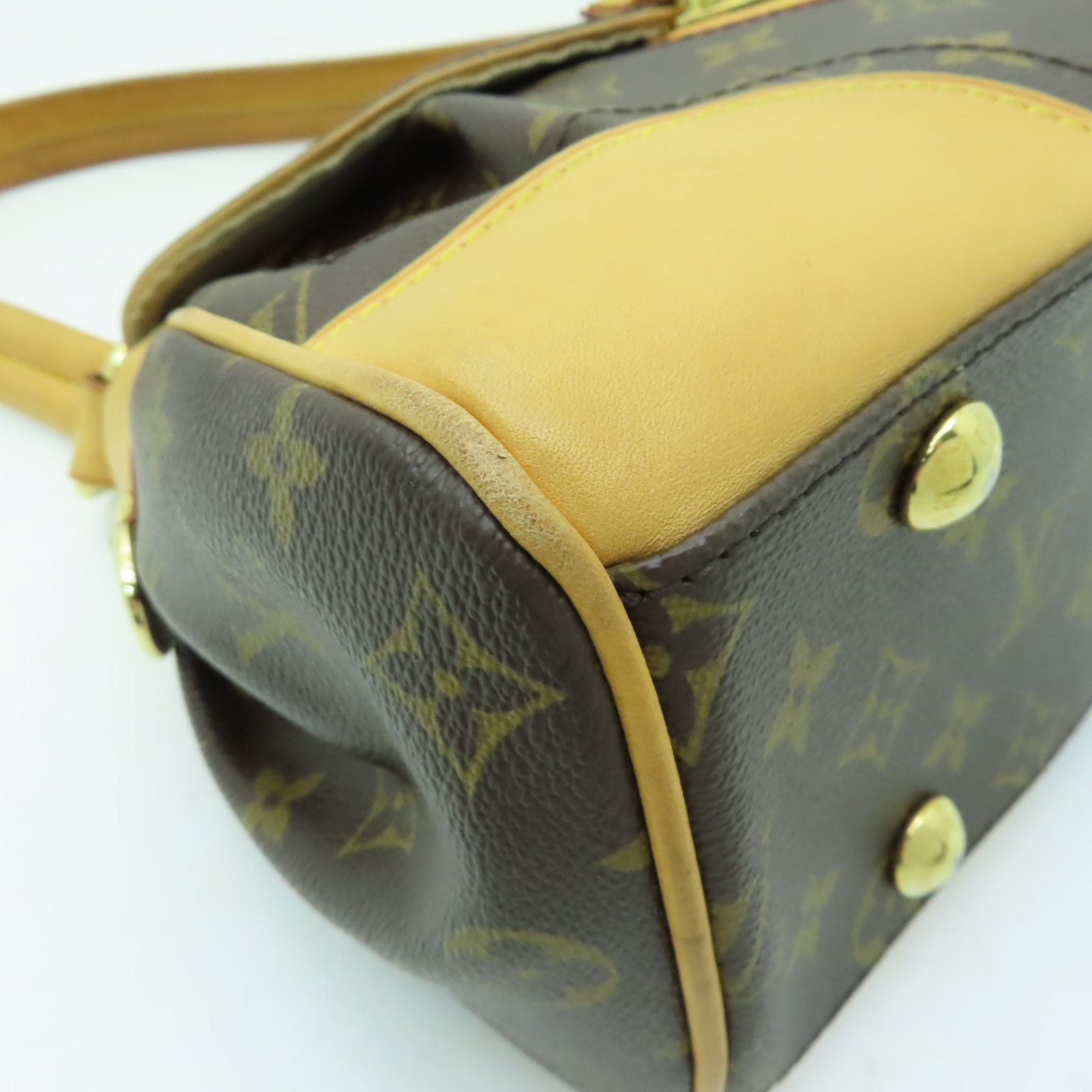 LOUIS VUITTON 【激減優惠】Monogram Beverly MM金扣肩背袋啡色