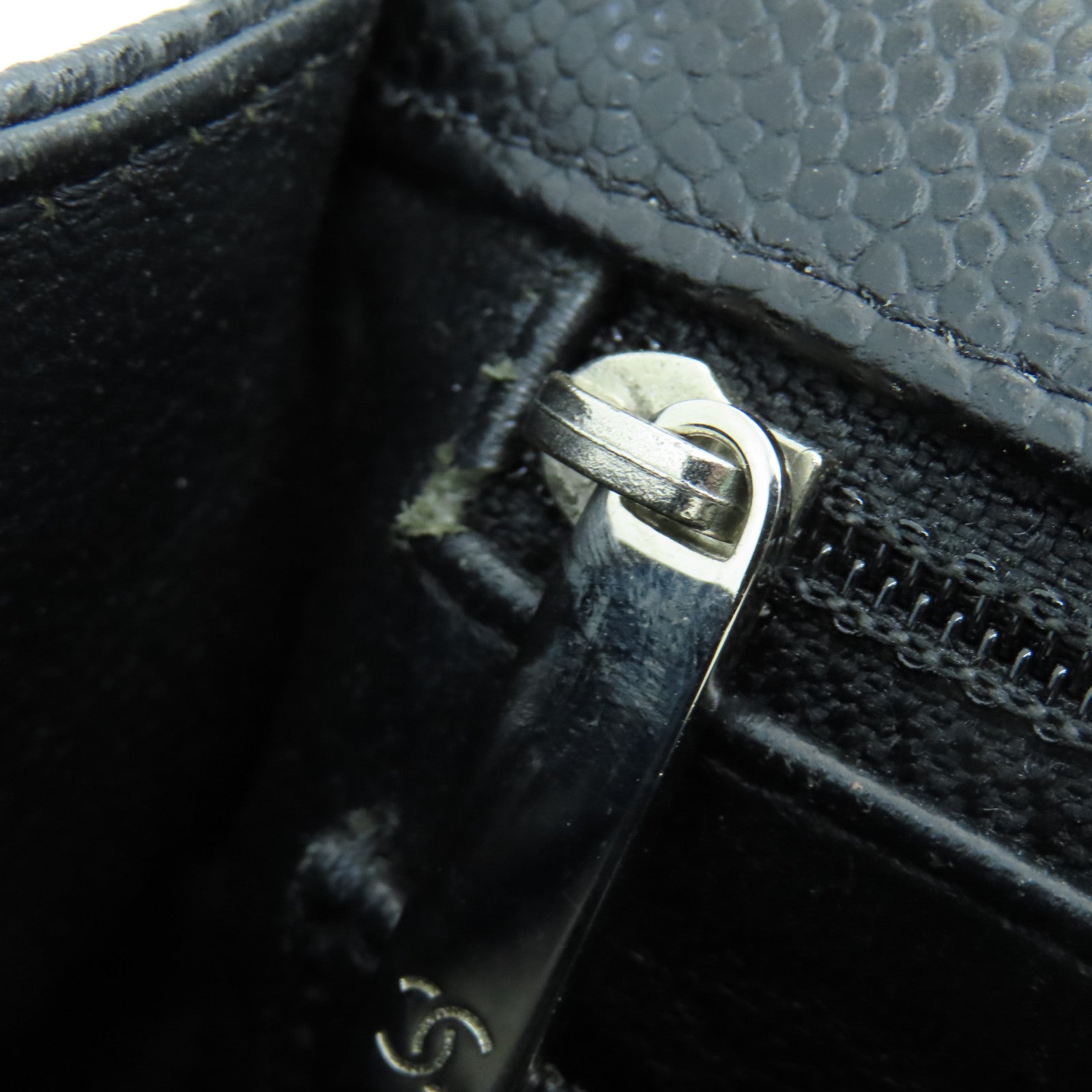 CHANEL 菱格牛皮皮革Chain Shoulder Bag鏈帶肩背袋黑色