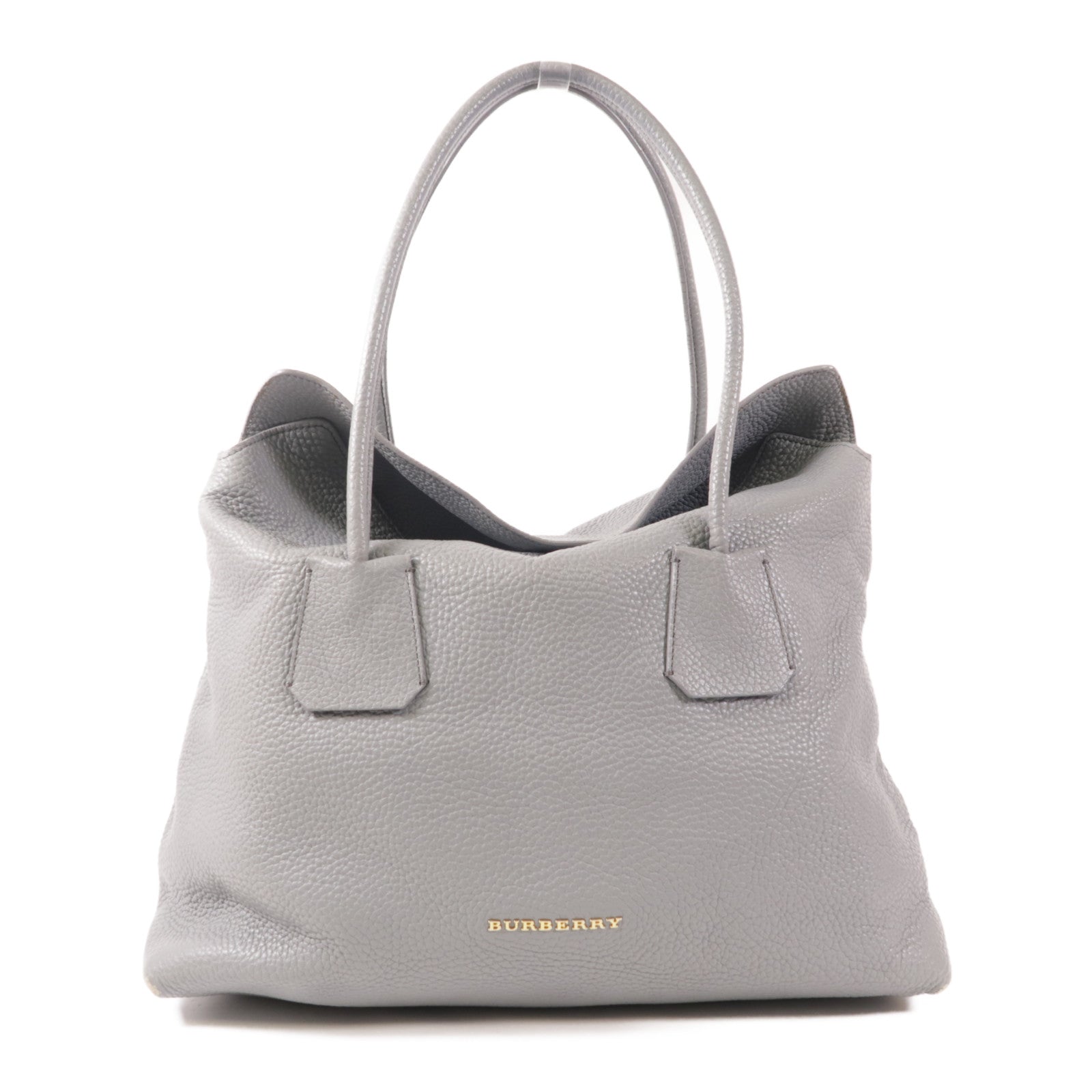 BURBERRY 牛皮皮革Tote Bag金扣手挽袋