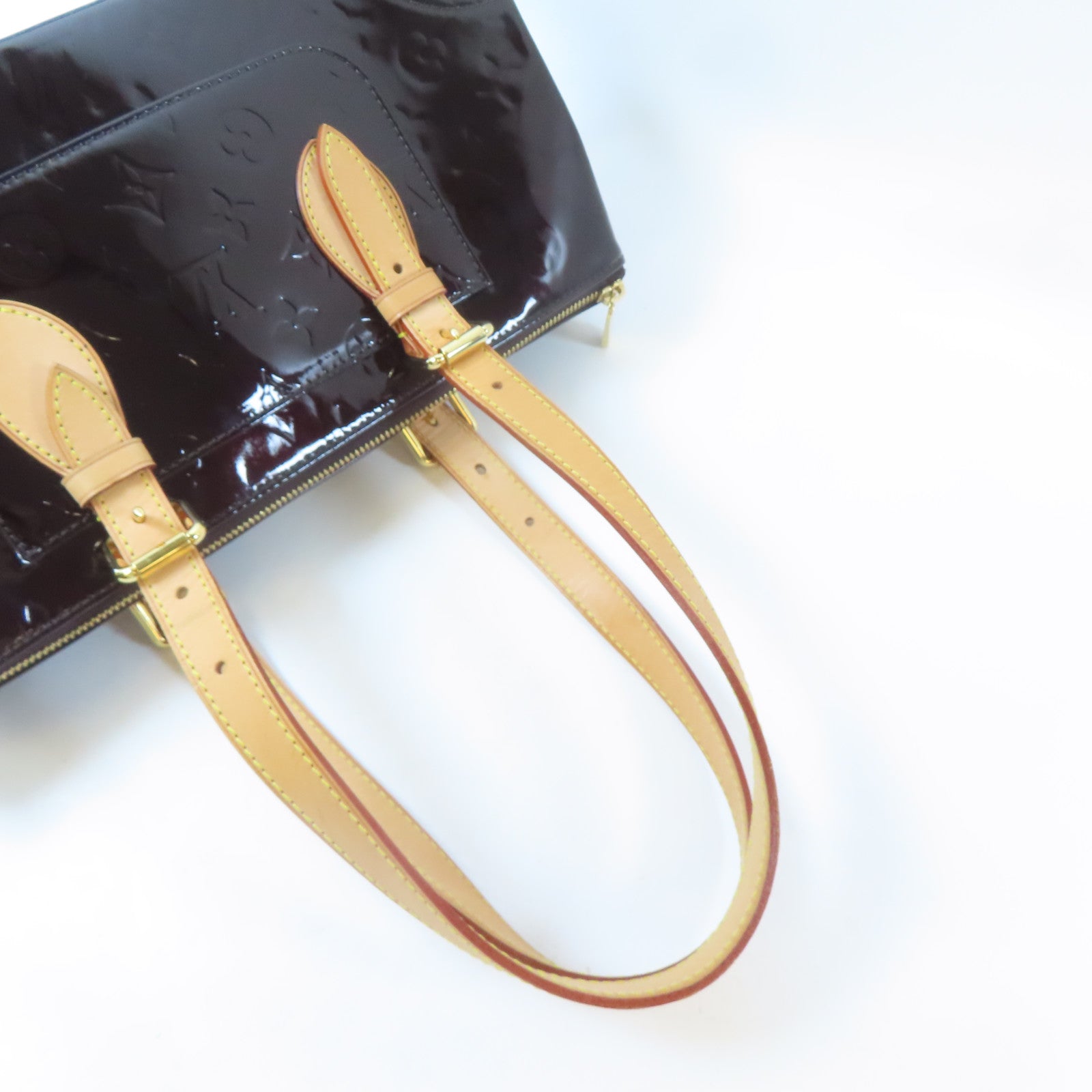 LOUIS VUITTON Vernis Rosewood Avenue金扣肩背袋紅色