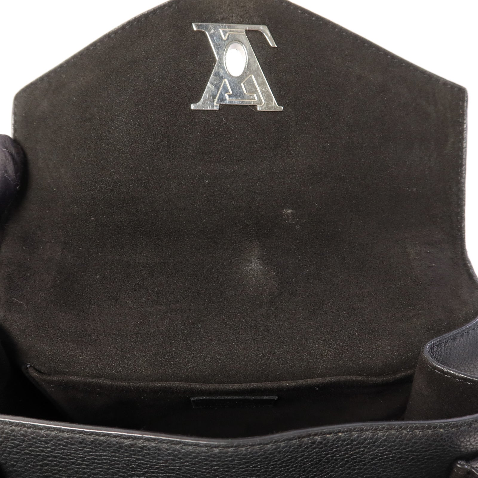 LOUIS VUITTON 牛皮皮革Mylockme銀扣鏈帶肩背袋