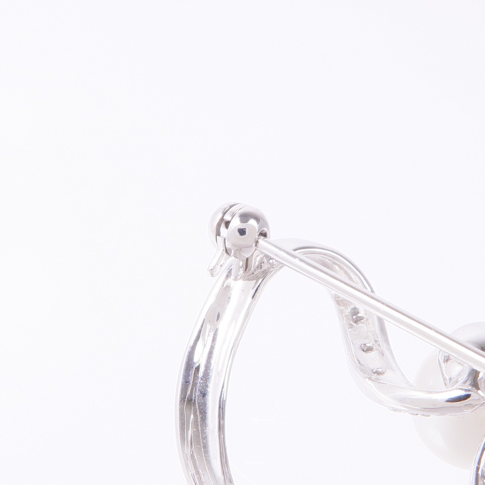 JEWELRY 14K白金Pearl Diamond Brooach鑽石胸針