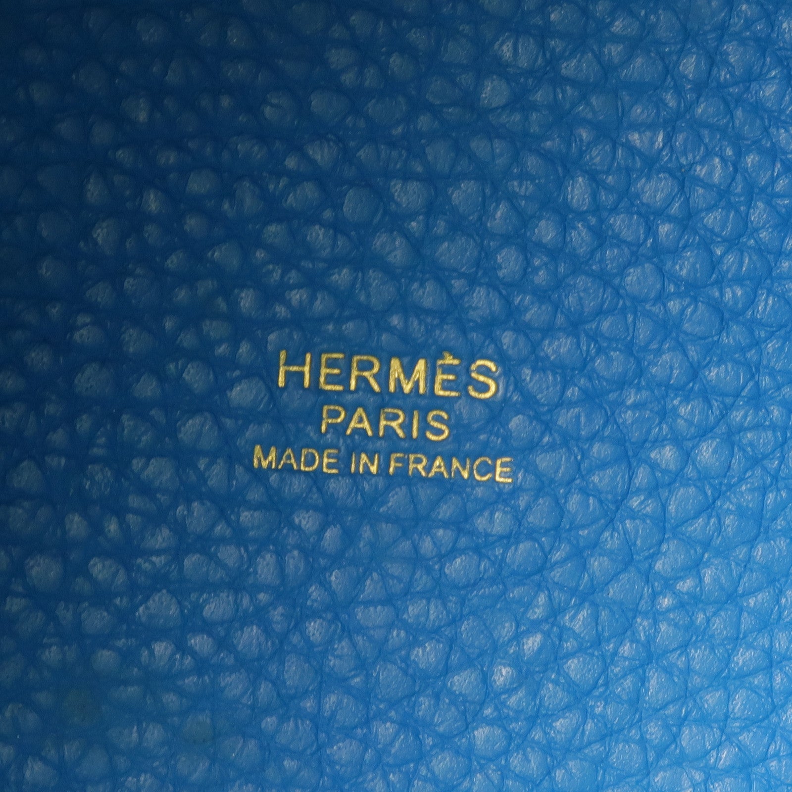 HERMES Clemence皮革Picotin PM金扣手挽袋 Bleu Zanzibar