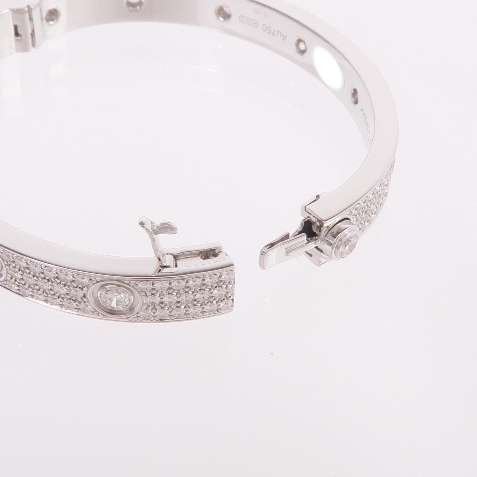 CARTIER 18K白金Love Bracelet Full Diamonds鑽石手鐲Cartier#16